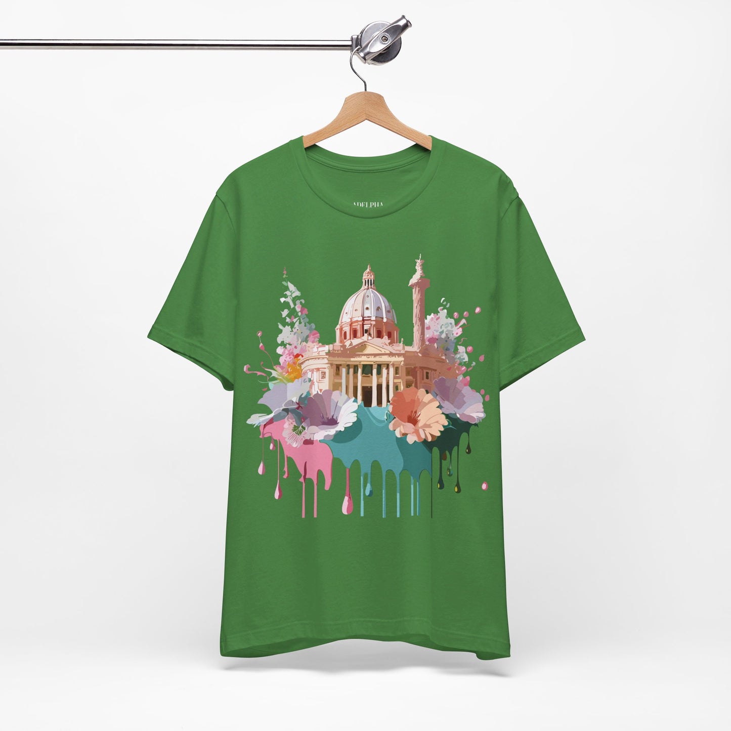 Natural Cotton Tee Shirt - Beautiful Places Collection - Rome Printify