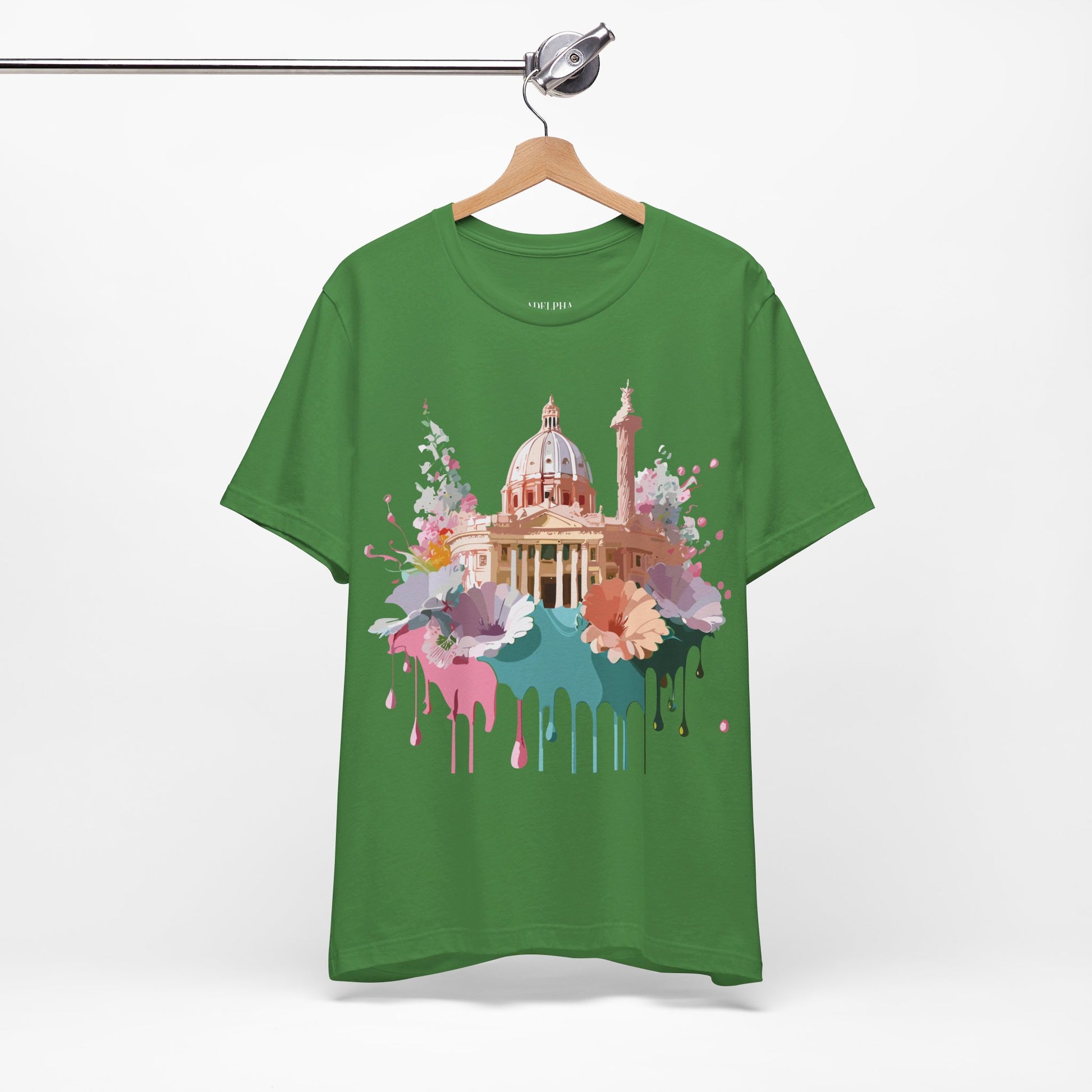Natural Cotton Tee Shirt - Beautiful Places Collection - Rome Printify