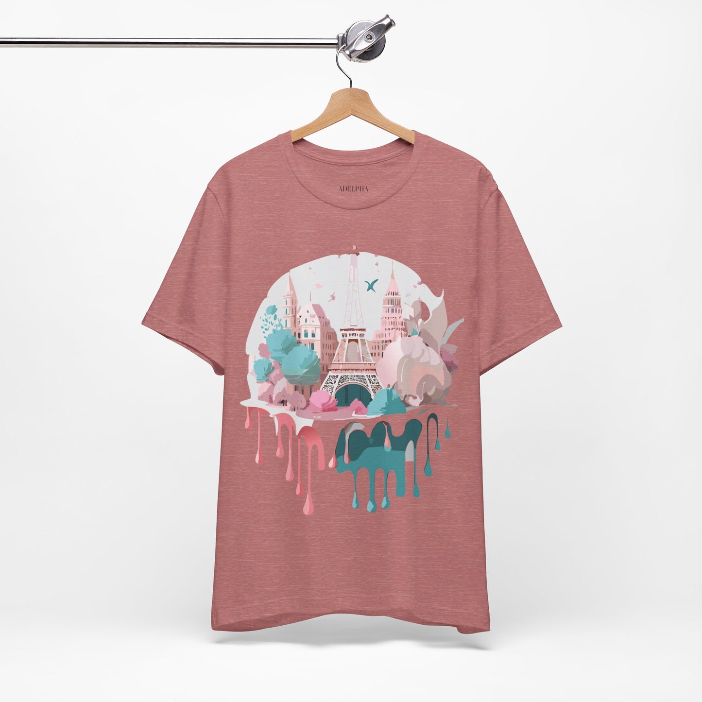 Natural Cotton Tee Shirt - Beautiful Places Collection - Paris Printify