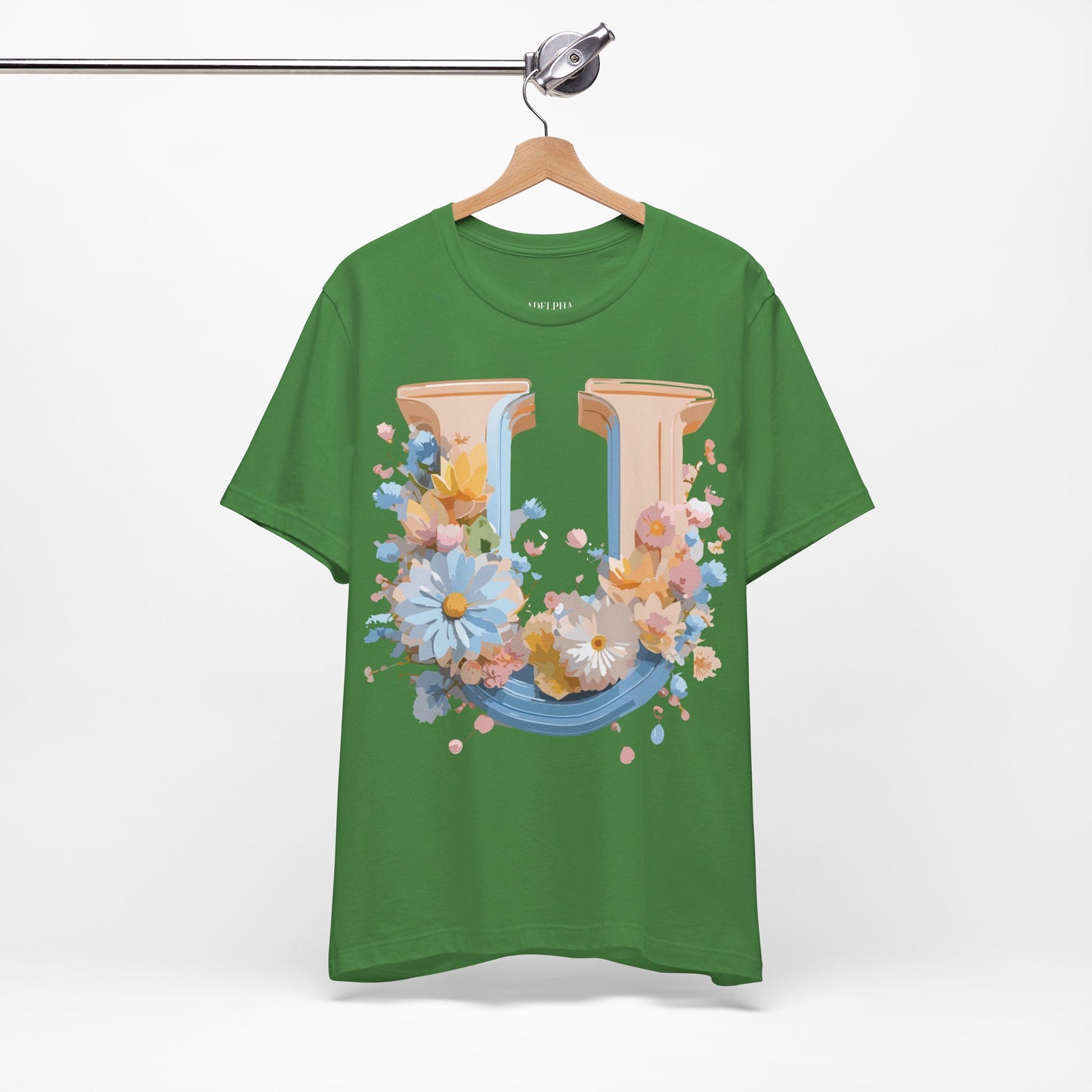 Natural Cotton Tee Shirt - Letters Collection - U Printify