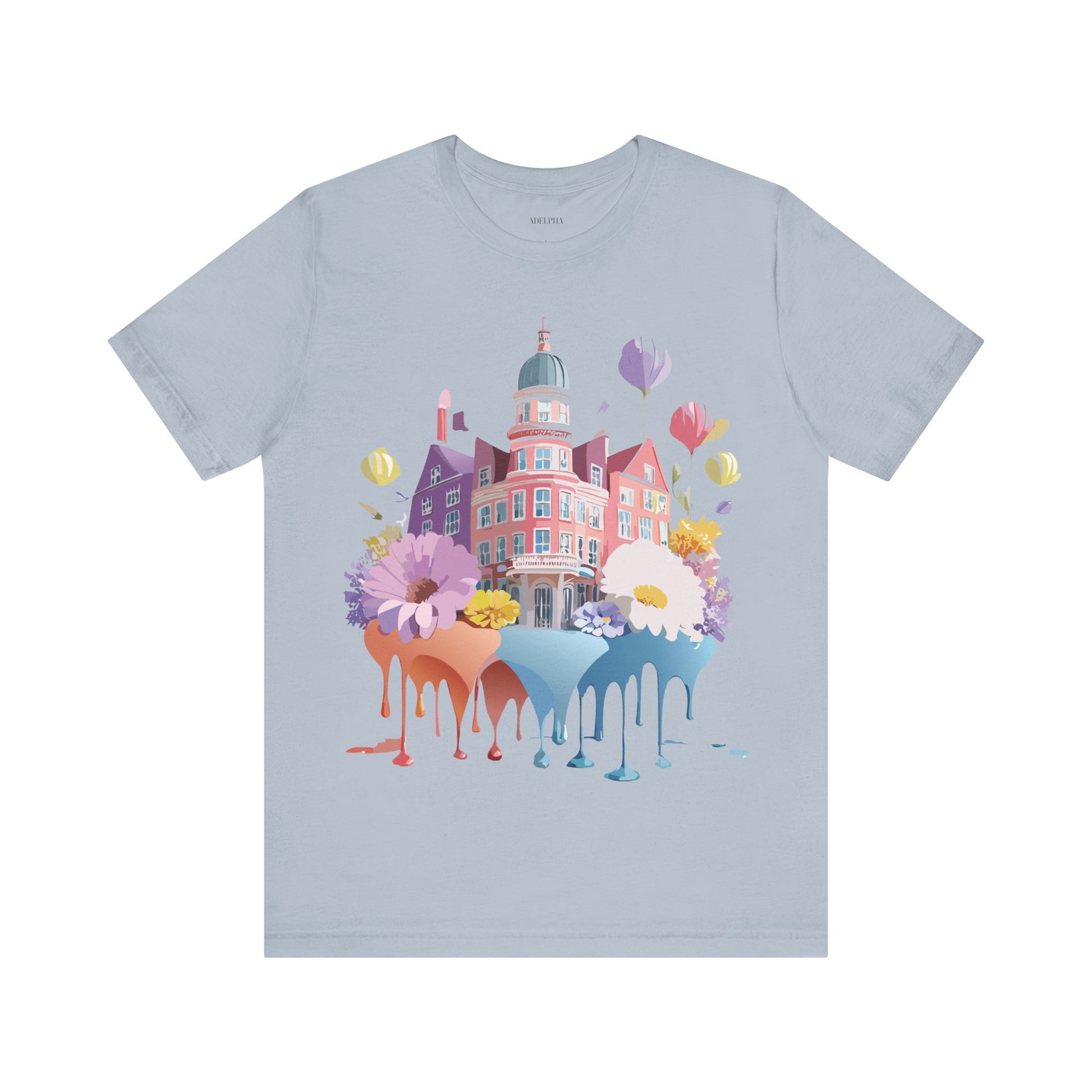 Natural Cotton Tee Shirt - Beautiful Places Collection - Amsterdam Printify