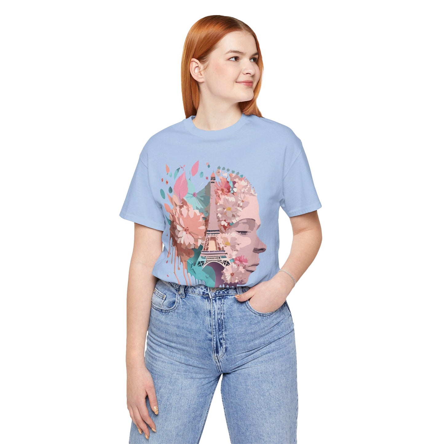 Natural Cotton Tee Shirt - Beautiful Places Collection - Paris Printify