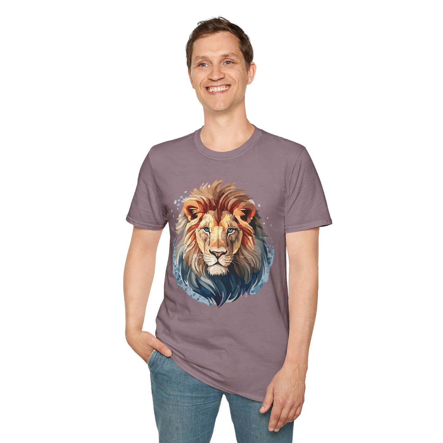 Lion Shirt, Shirt with Lion, Floral Lion Tee, Shirt with Animals