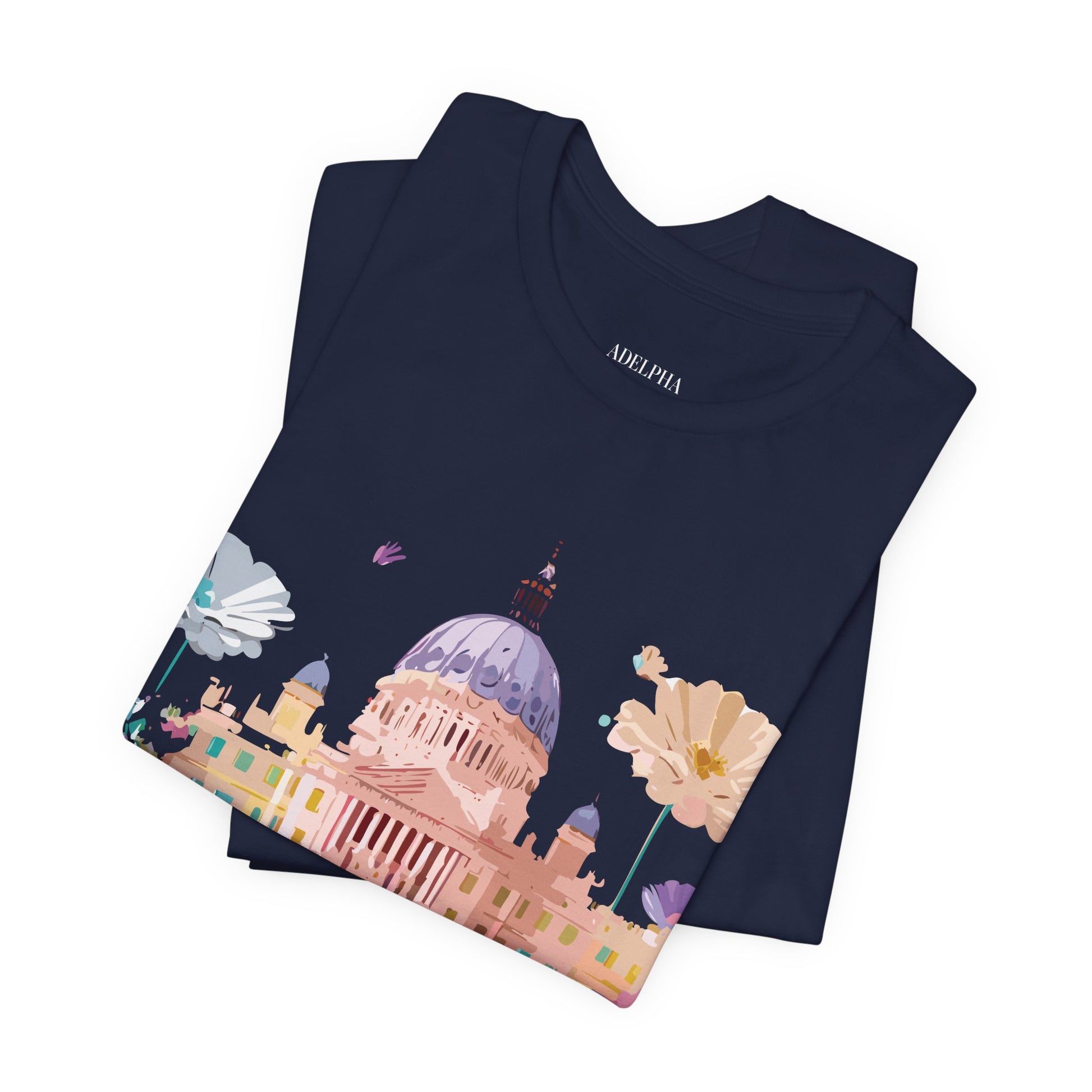 Natural Cotton Tee Shirt - Beautiful Places Collection - Madrid Printify