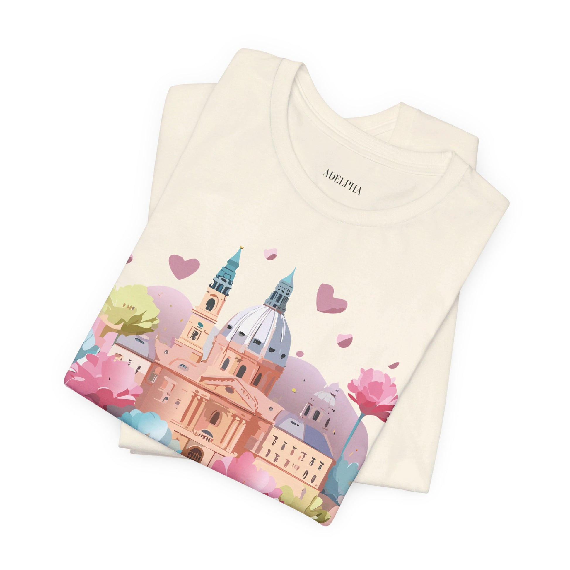 Natural Cotton Tee Shirt - Beautiful Places Collection - Prague Printify