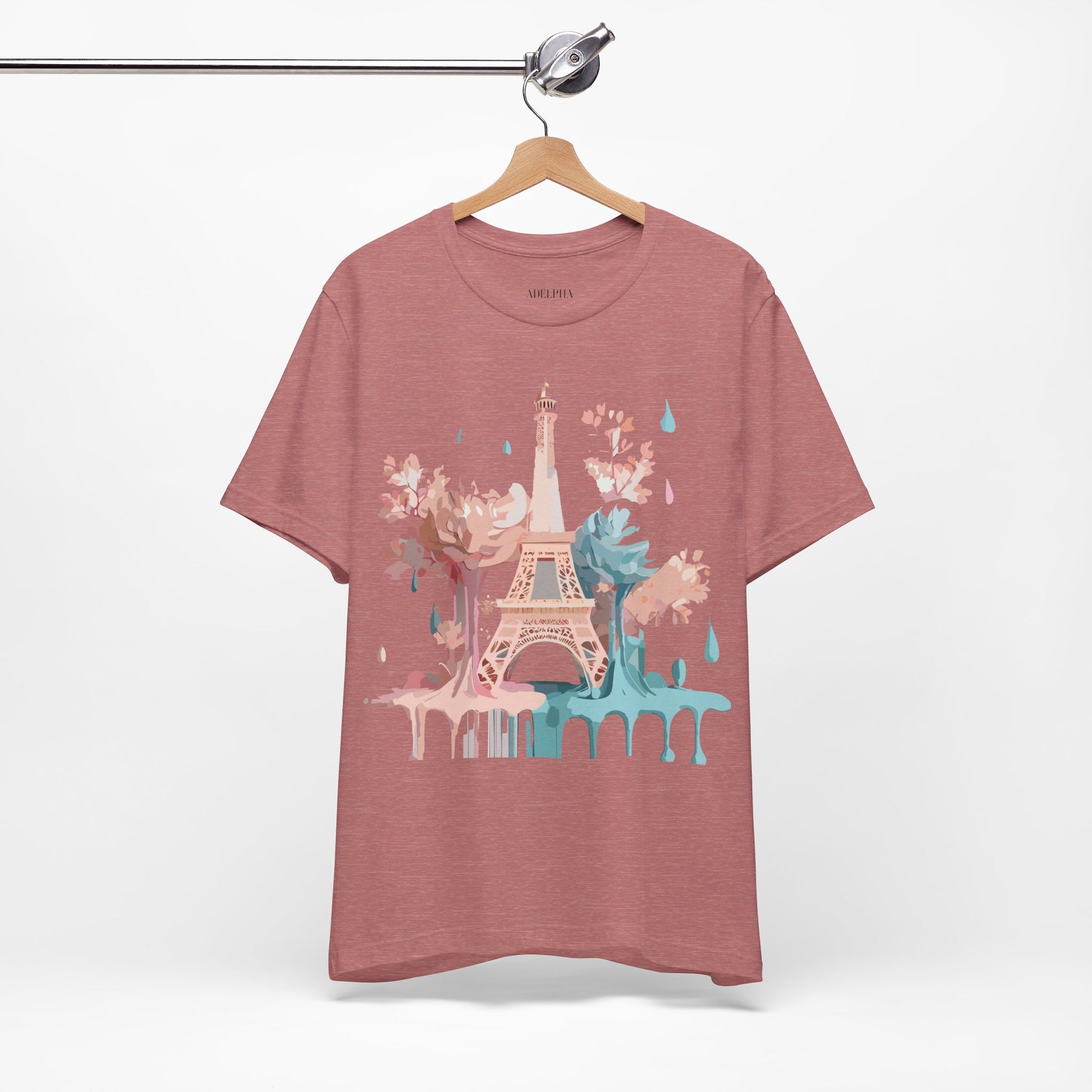 Natural Cotton Tee Shirt - Beautiful Places Collection - Paris Printify