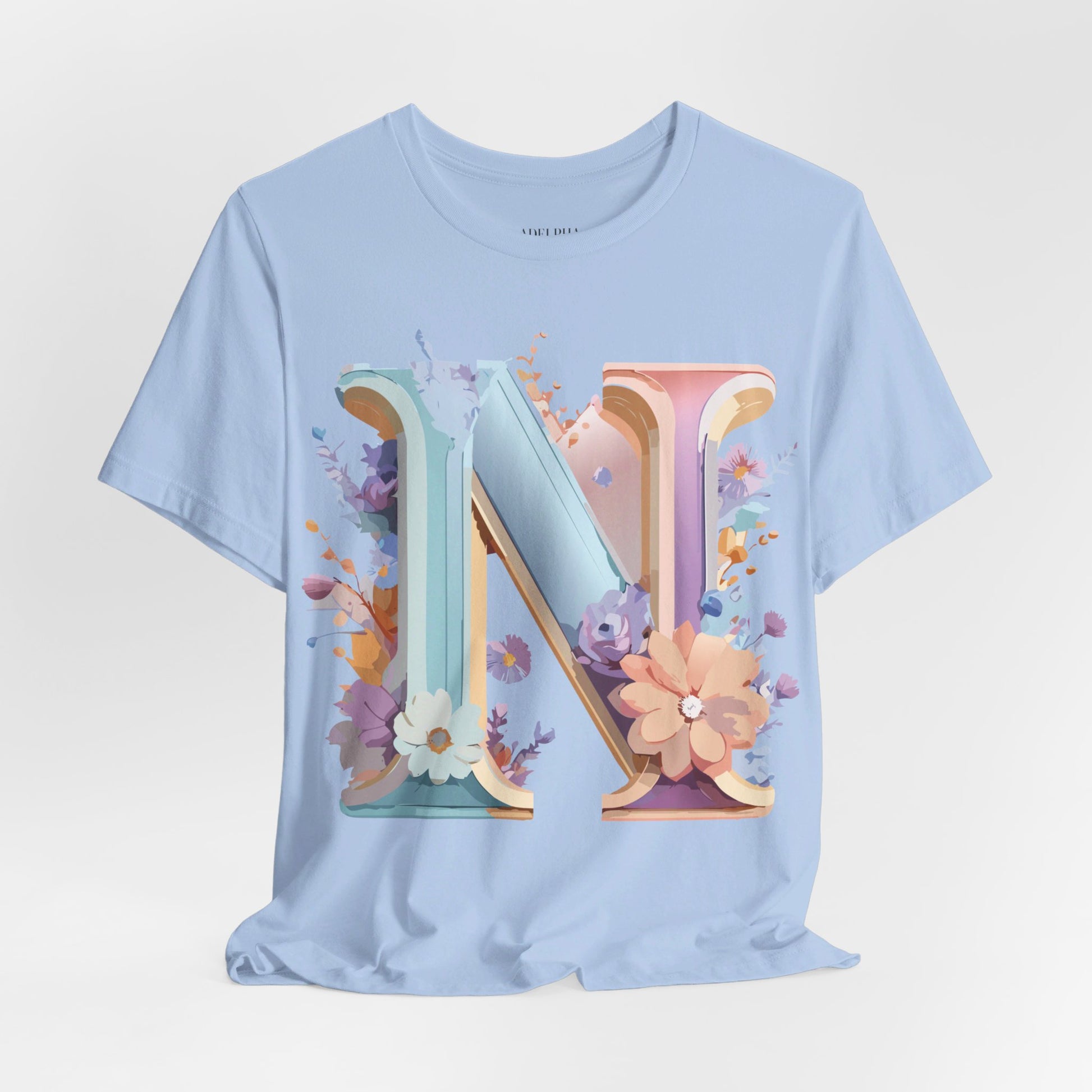 Natural Cotton Tee Shirt - Letters Collection - N Printify