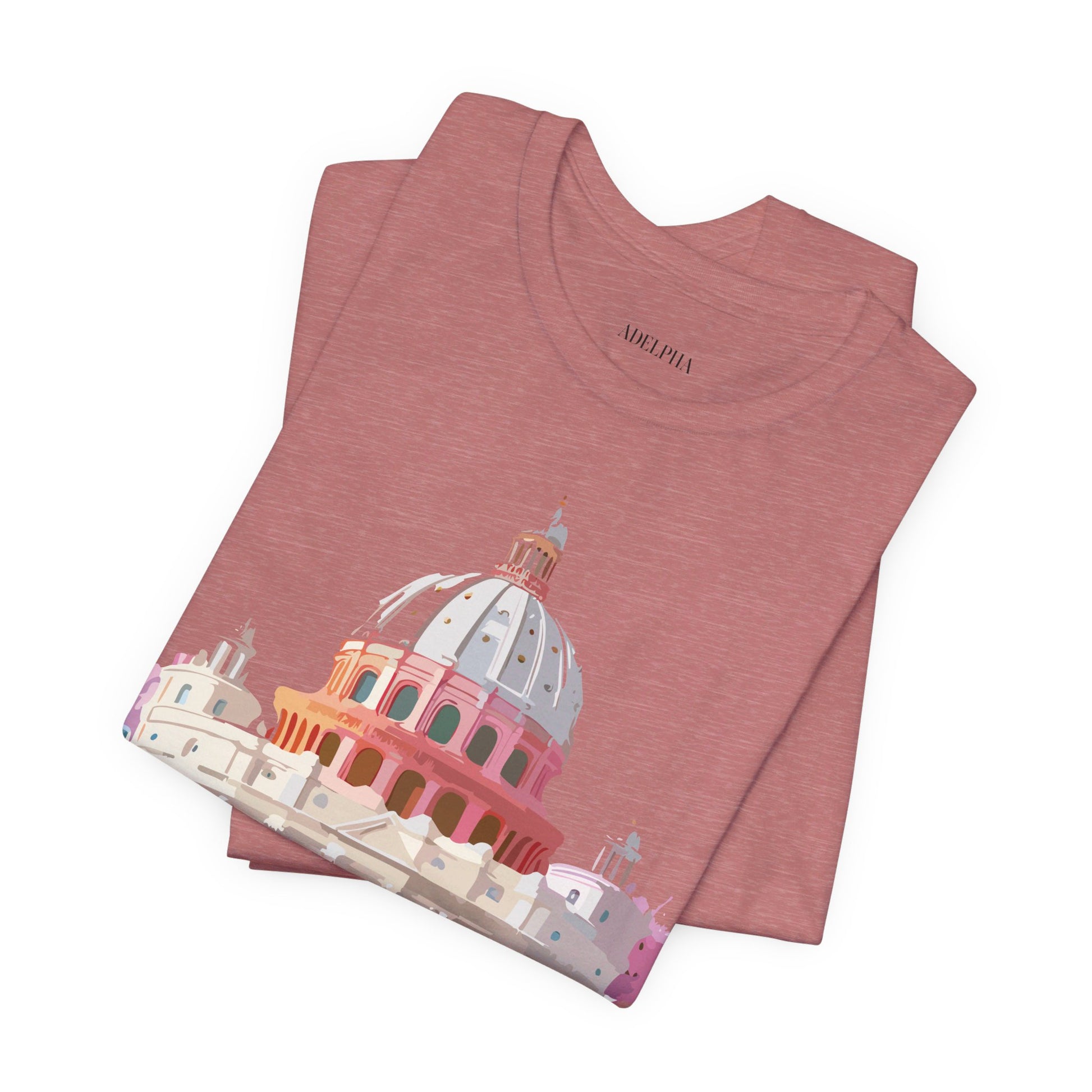 Natural Cotton Tee Shirt - Beautiful Places Collection - Rome Printify