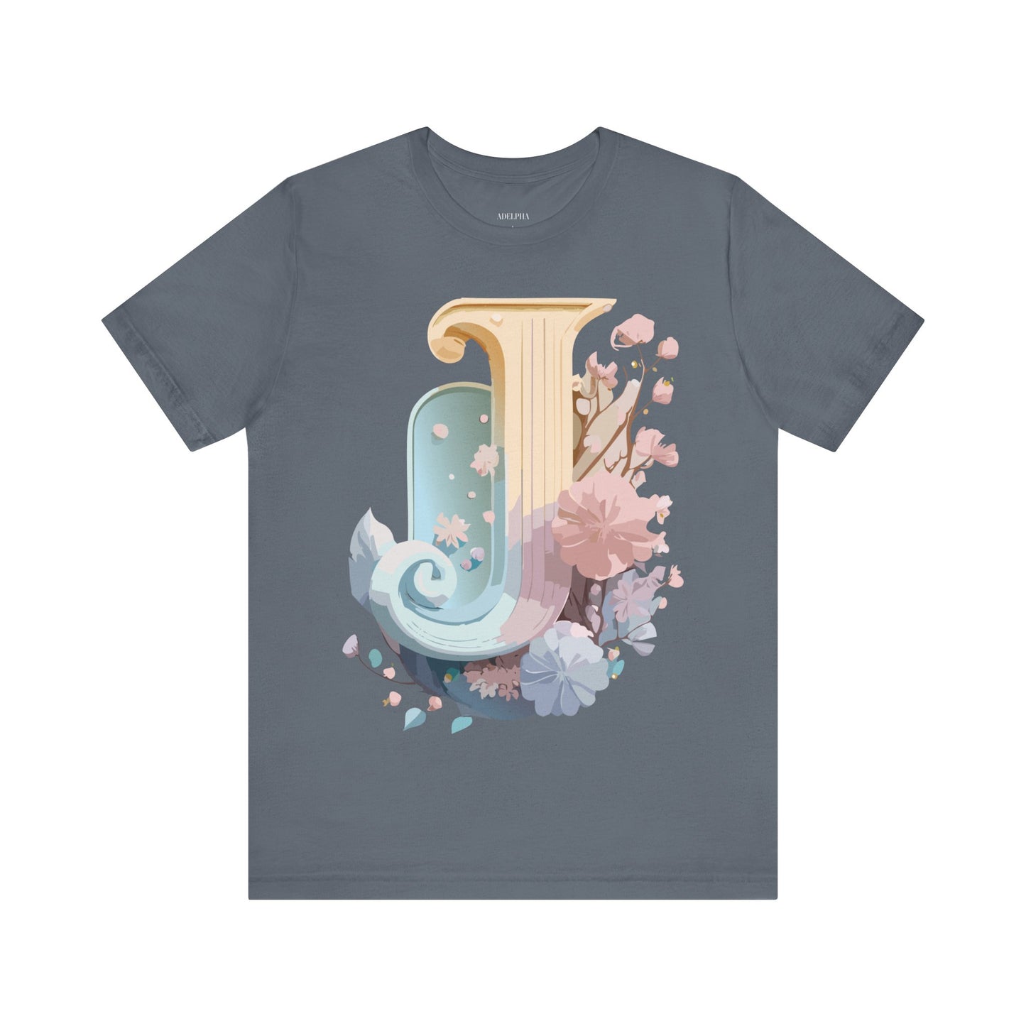Natural Cotton Tee Shirt - Letters Collection - J Printify