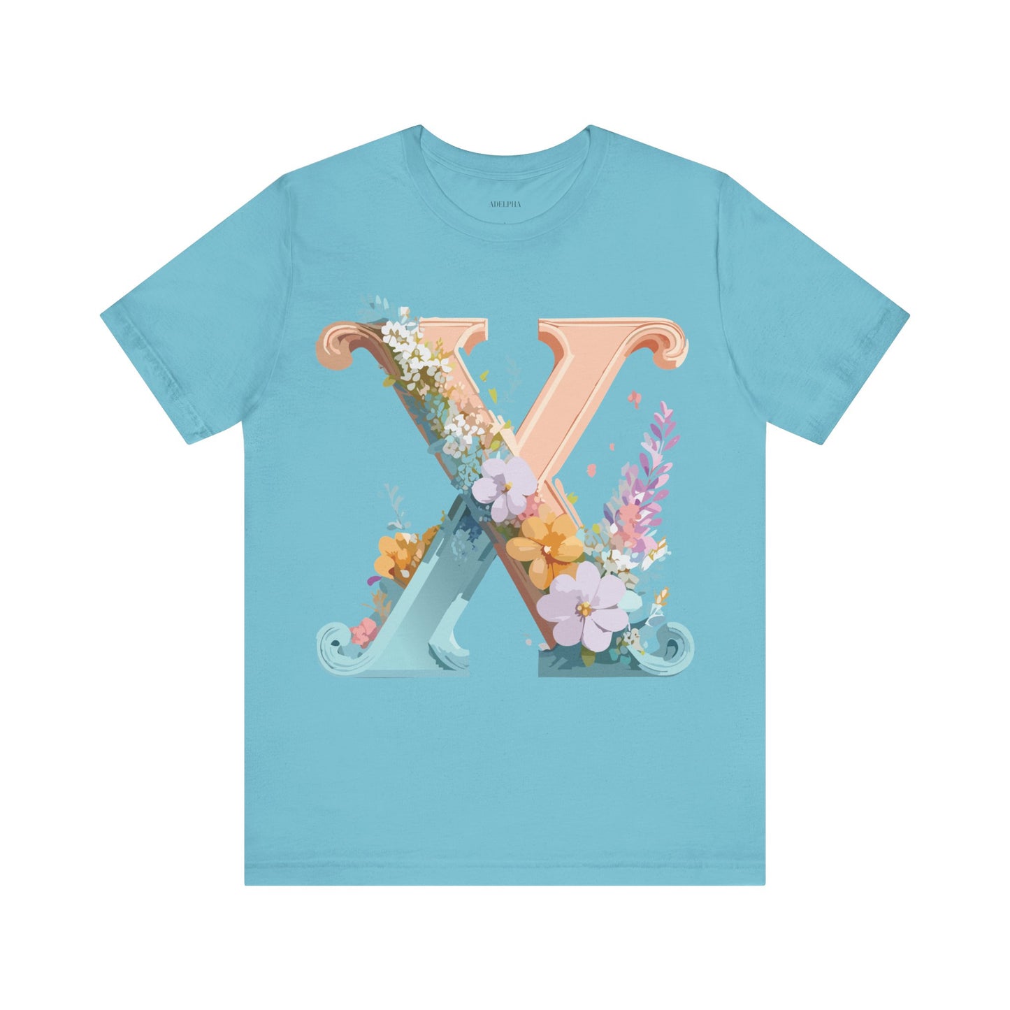 Natural Cotton Tee Shirt - Letters Collection - X Printify