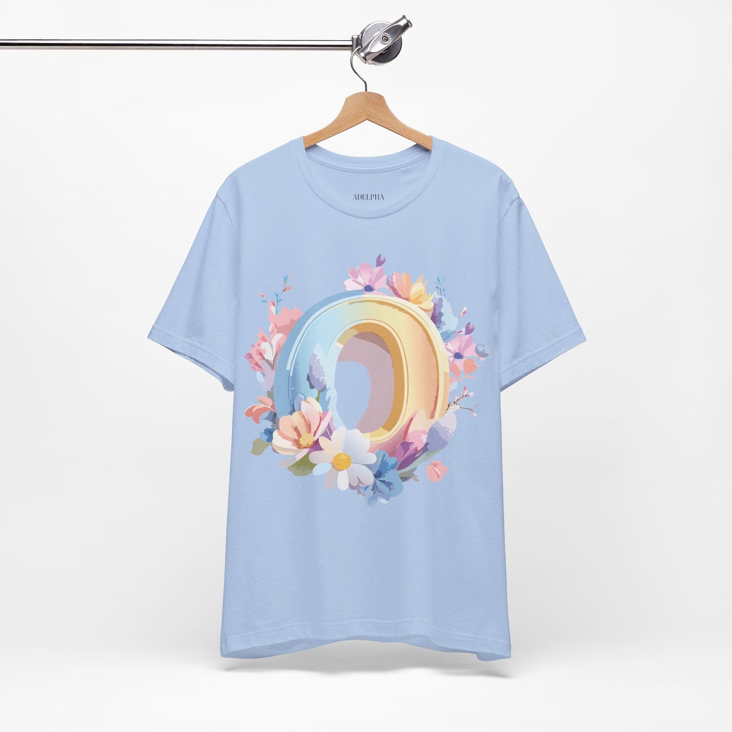 Natural Cotton Tee Shirt - Letters Collection - O Printify