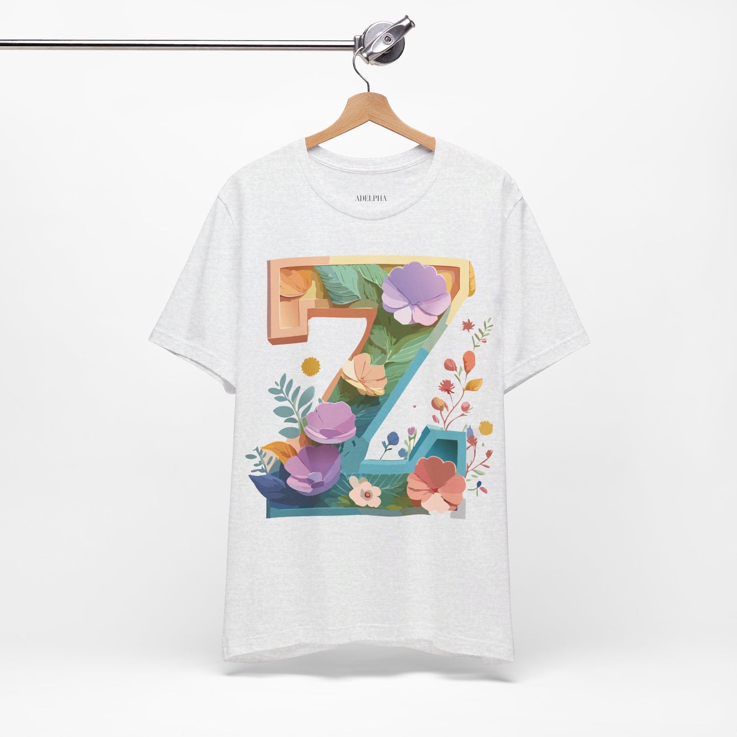 Natural Cotton Tee Shirt - Letters Collection - Z Printify
