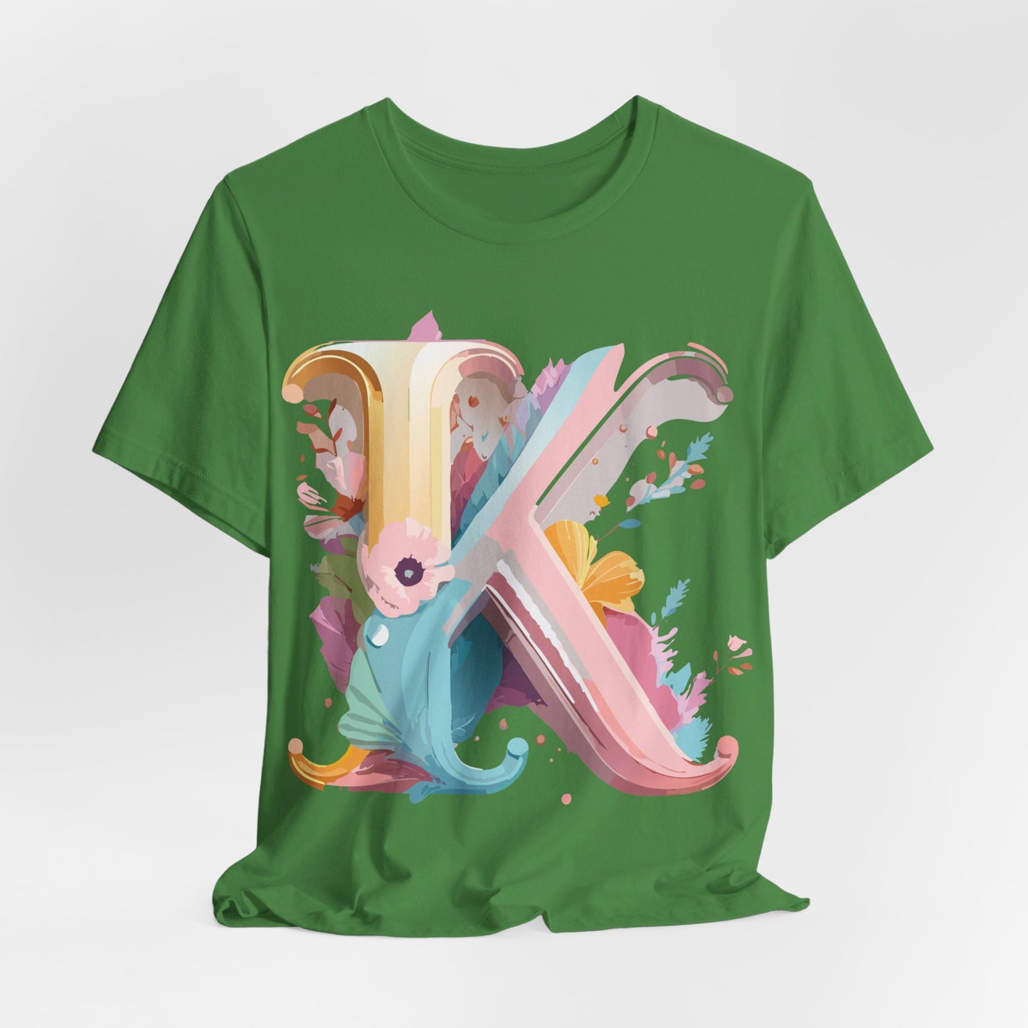 Natural Cotton Tee Shirt - Letters Collection - K Printify
