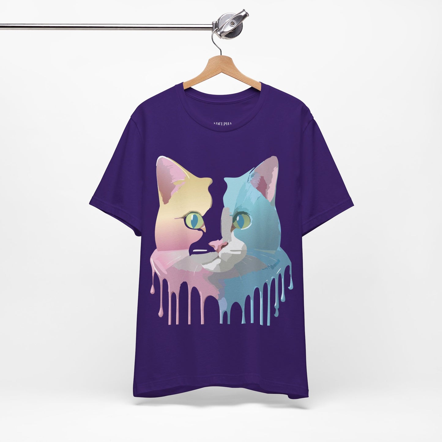Natural Cotton Tee Shirt with Cat Printify