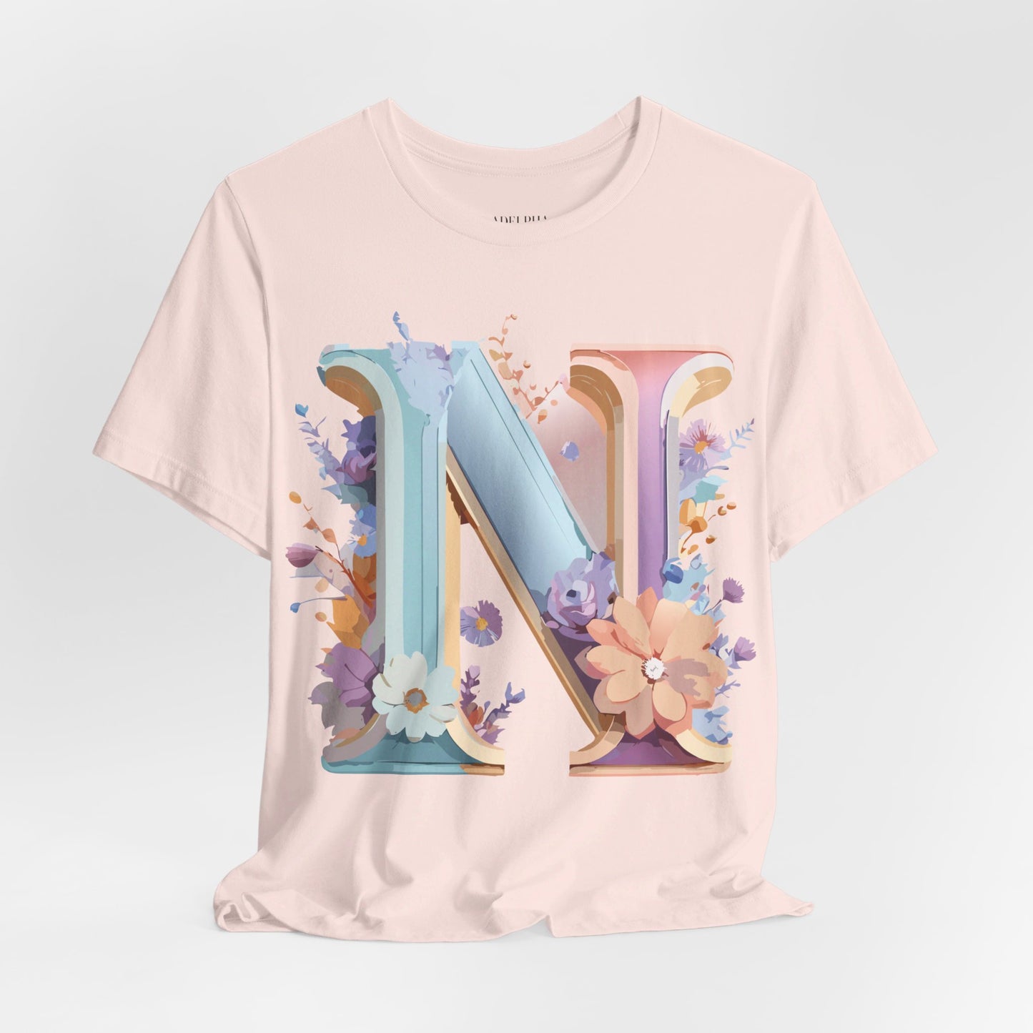 Natural Cotton Tee Shirt - Letters Collection - N Printify