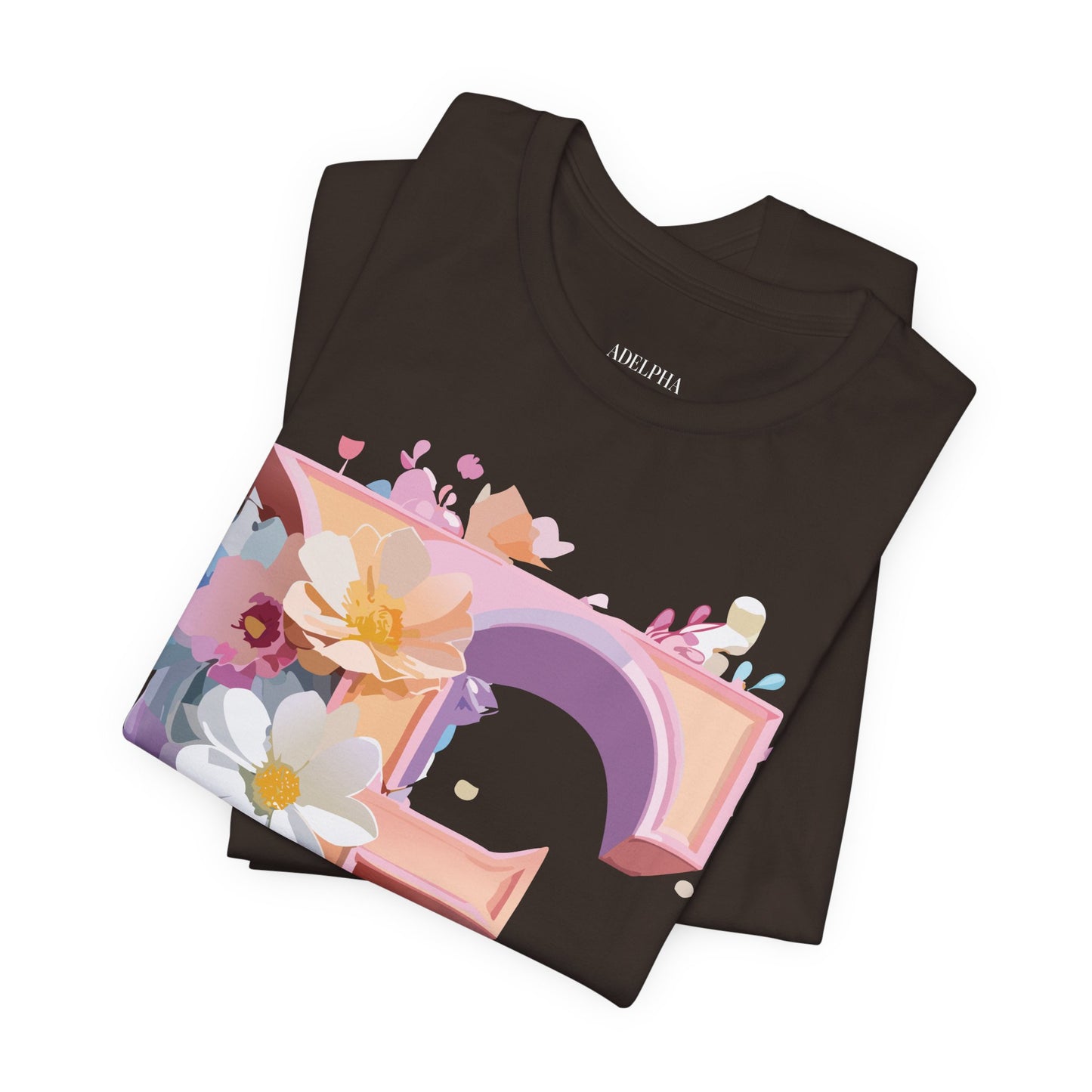 Natural Cotton Tee Shirt - Letters Collection - E Printify