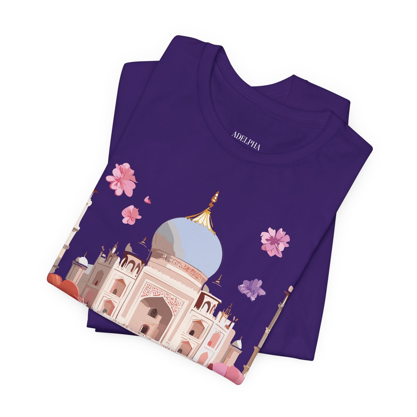 Natural Cotton Tee Shirt - Taj Mahal, India Printify