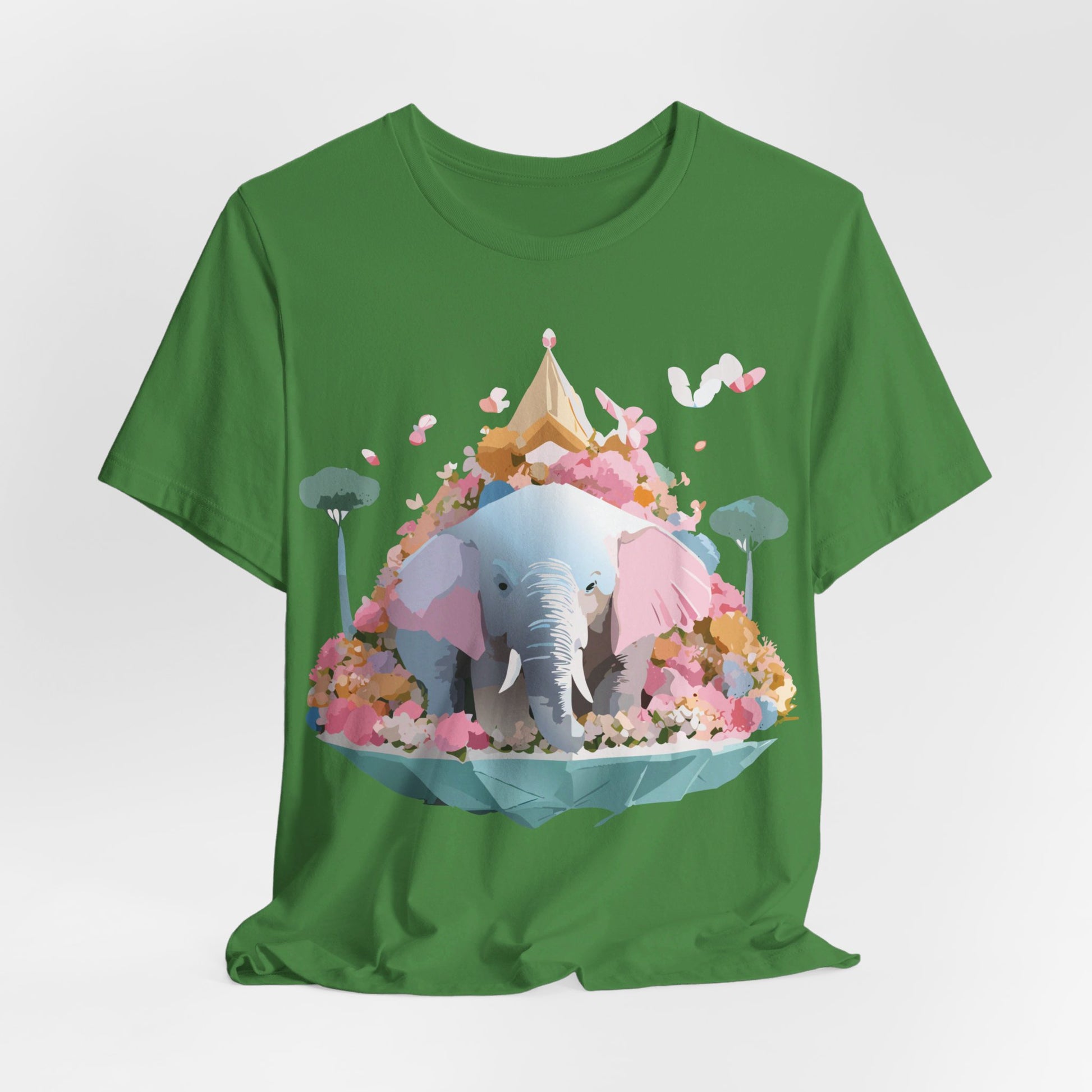 Natural Cotton Tee Shirt with Elephant Printify