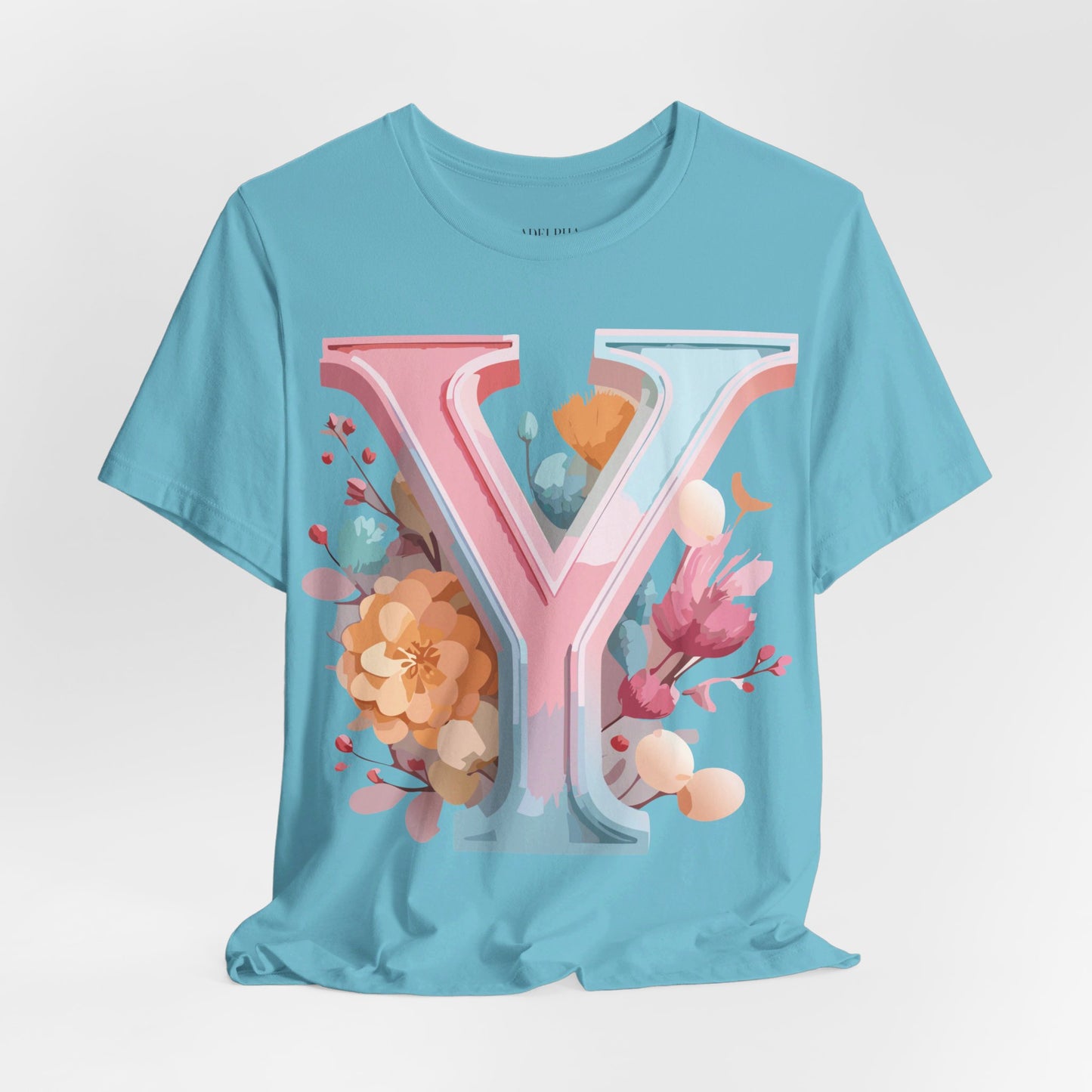 Natural Cotton Tee Shirt - Letters Collection - Y Printify