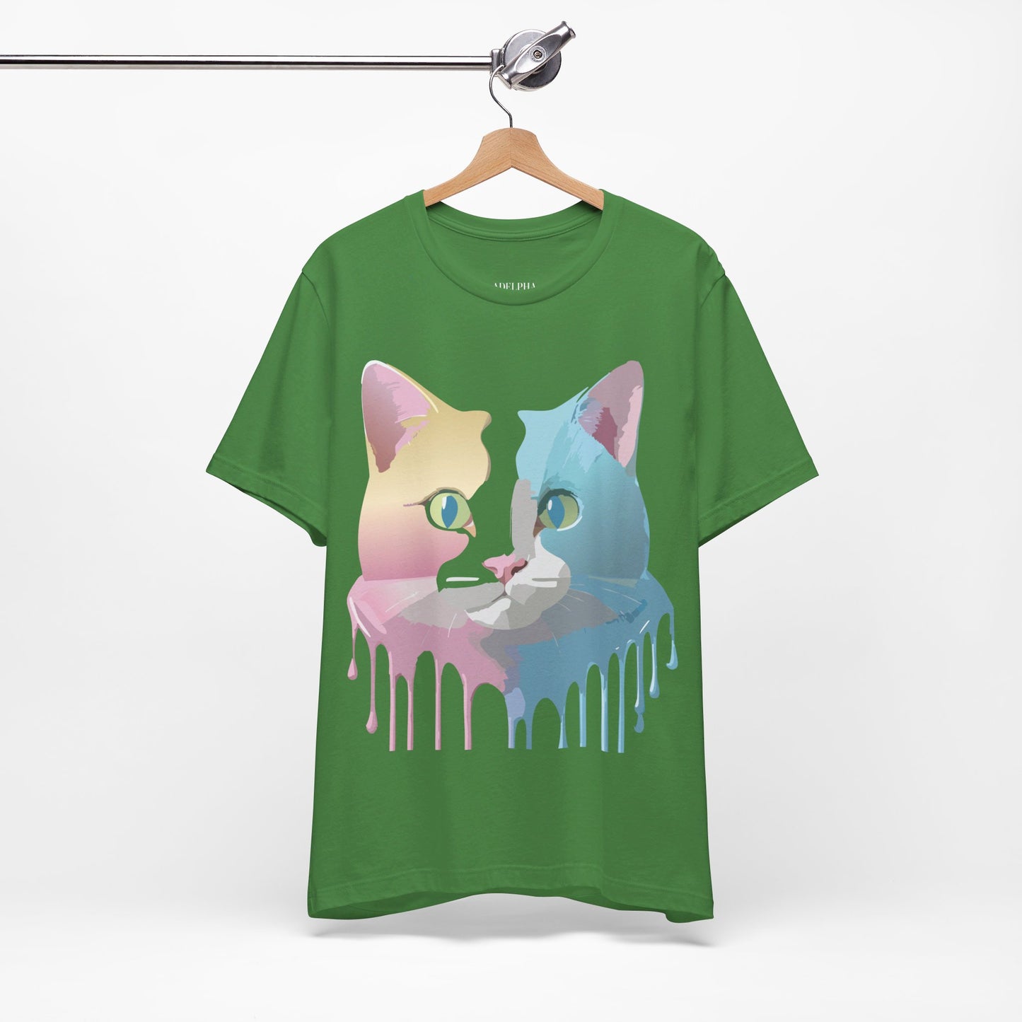 Natural Cotton Tee Shirt with Cat Printify
