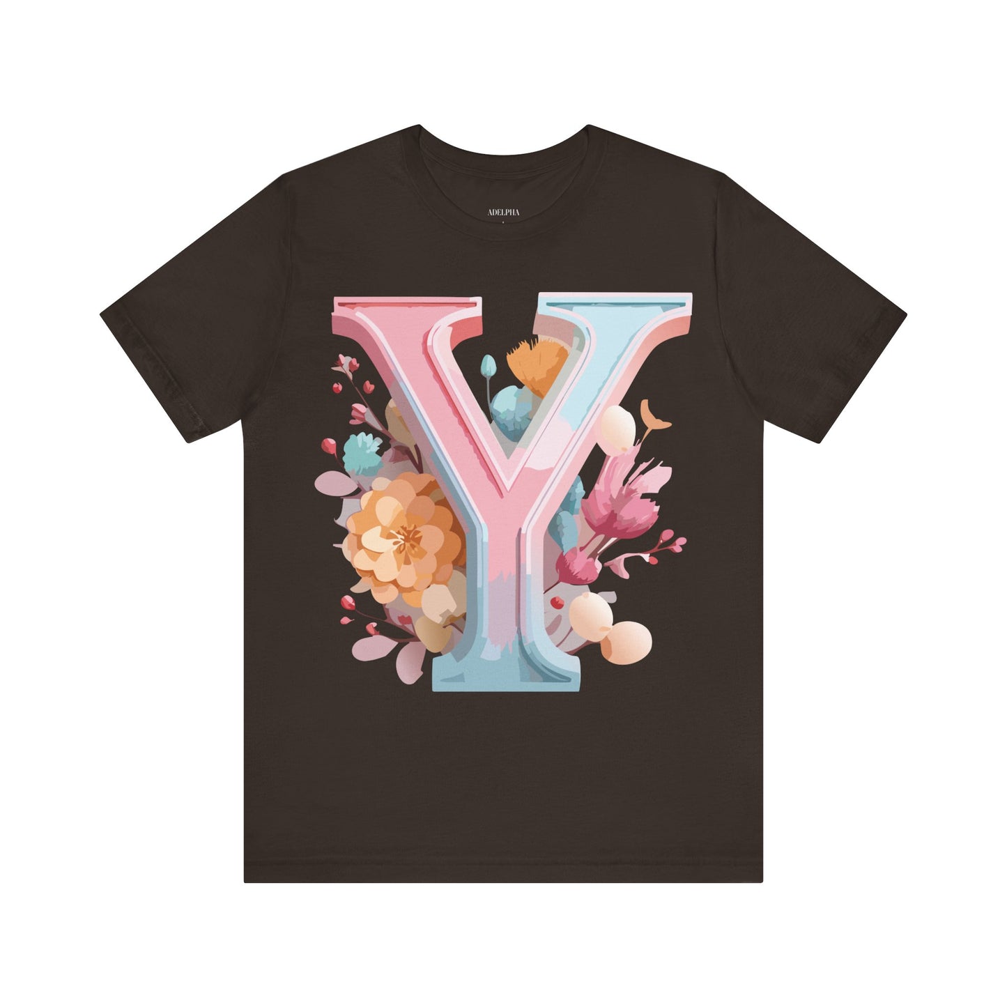 Natural Cotton Tee Shirt - Letters Collection - Y Printify