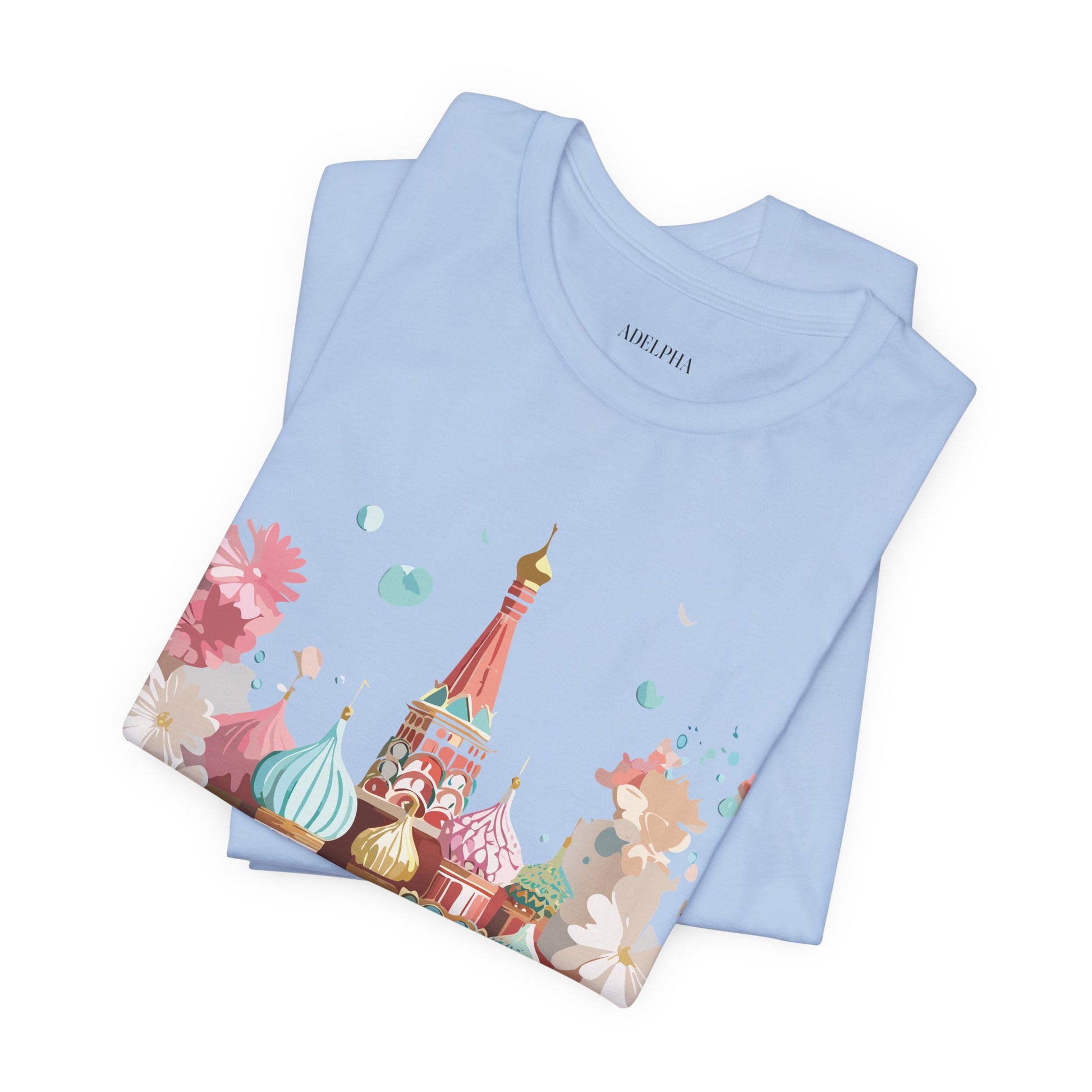 Natural Cotton Tee Shirt - Beautiful Places Collection - Moscow Printify