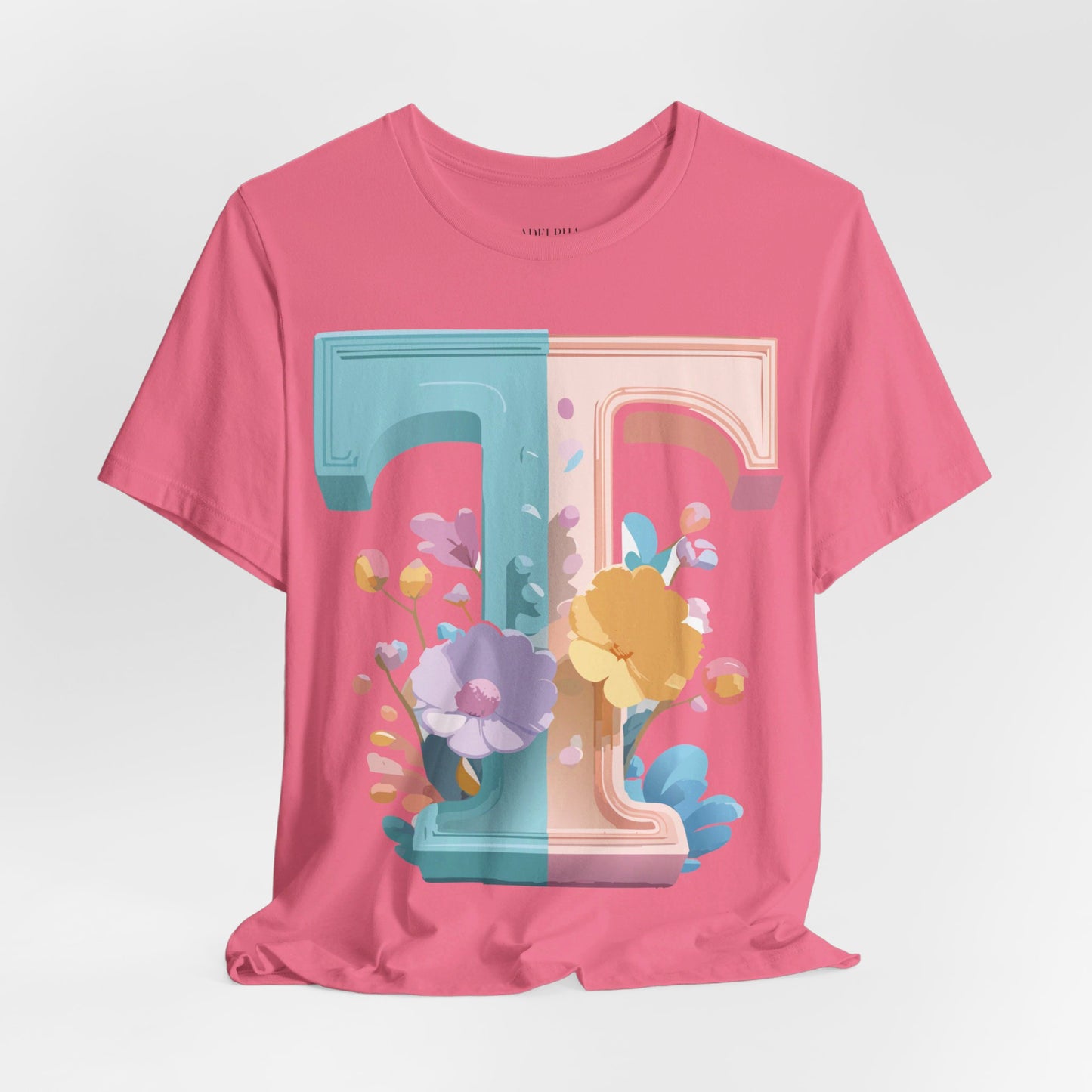 Natural Cotton Tee Shirt - Letters Collection - T Printify