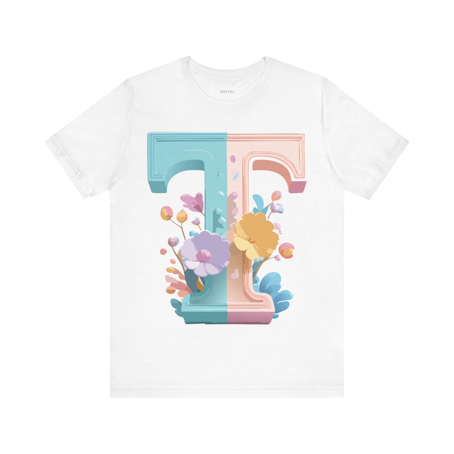 Natural Cotton Tee Shirt - Letters Collection - T Printify