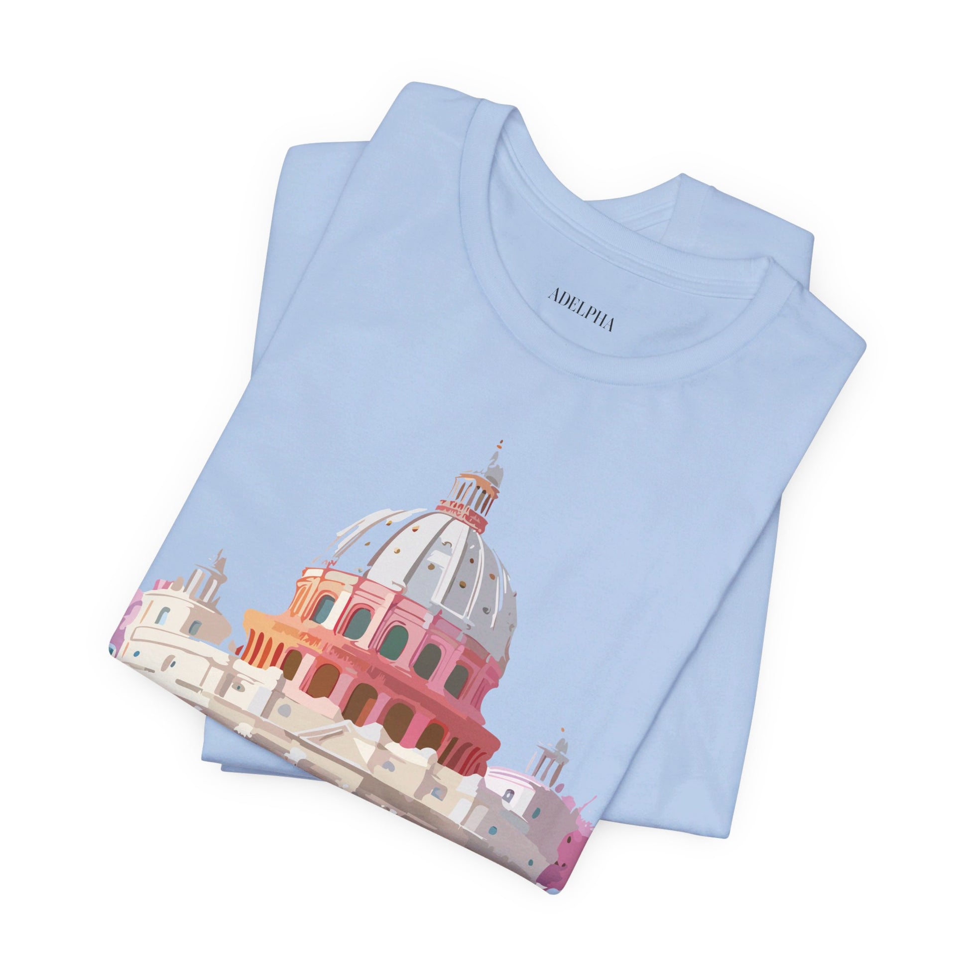Natural Cotton Tee Shirt - Beautiful Places Collection - Rome Printify