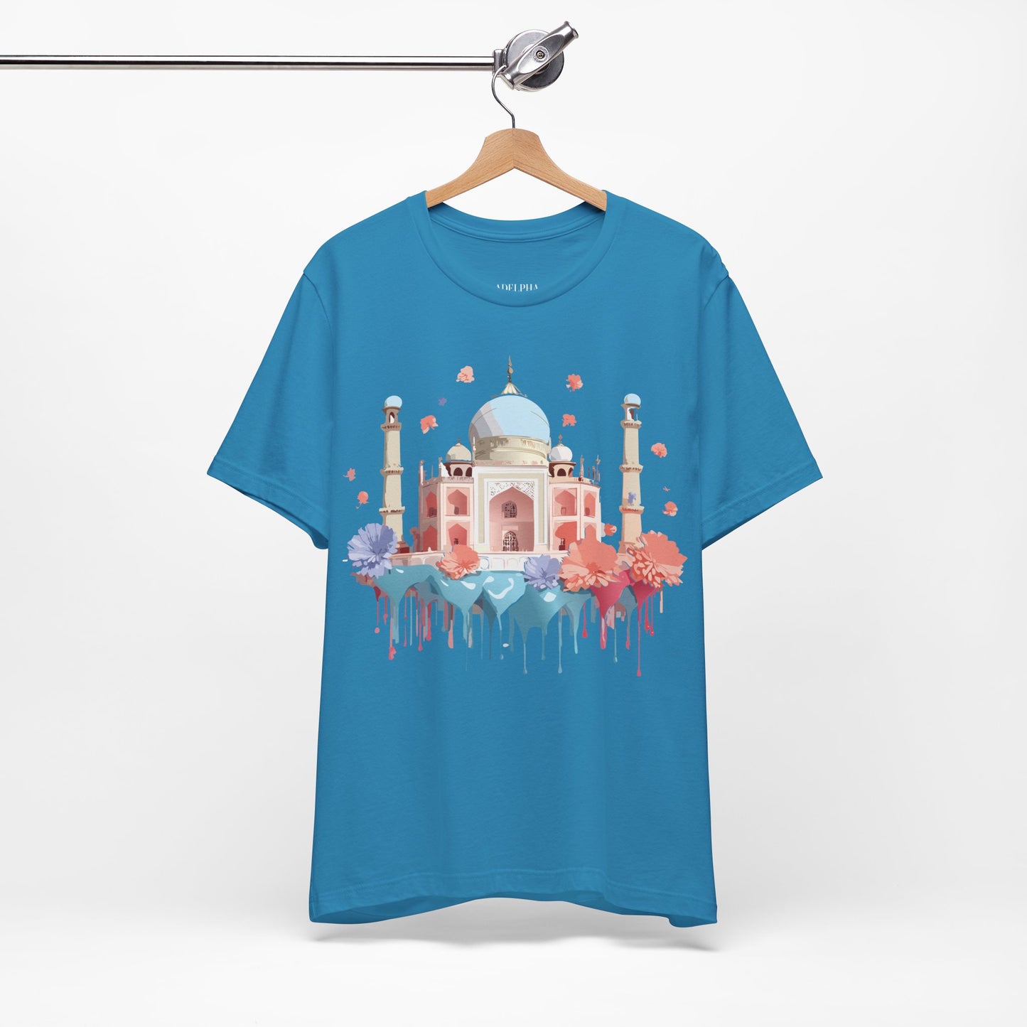 Natural Cotton Tee Shirt - Taj Mahal, India Printify