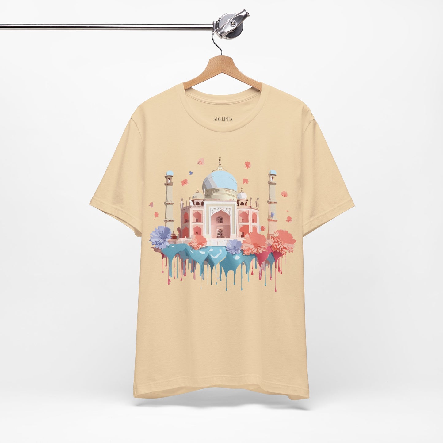 Natural Cotton Tee Shirt - Taj Mahal, India Printify