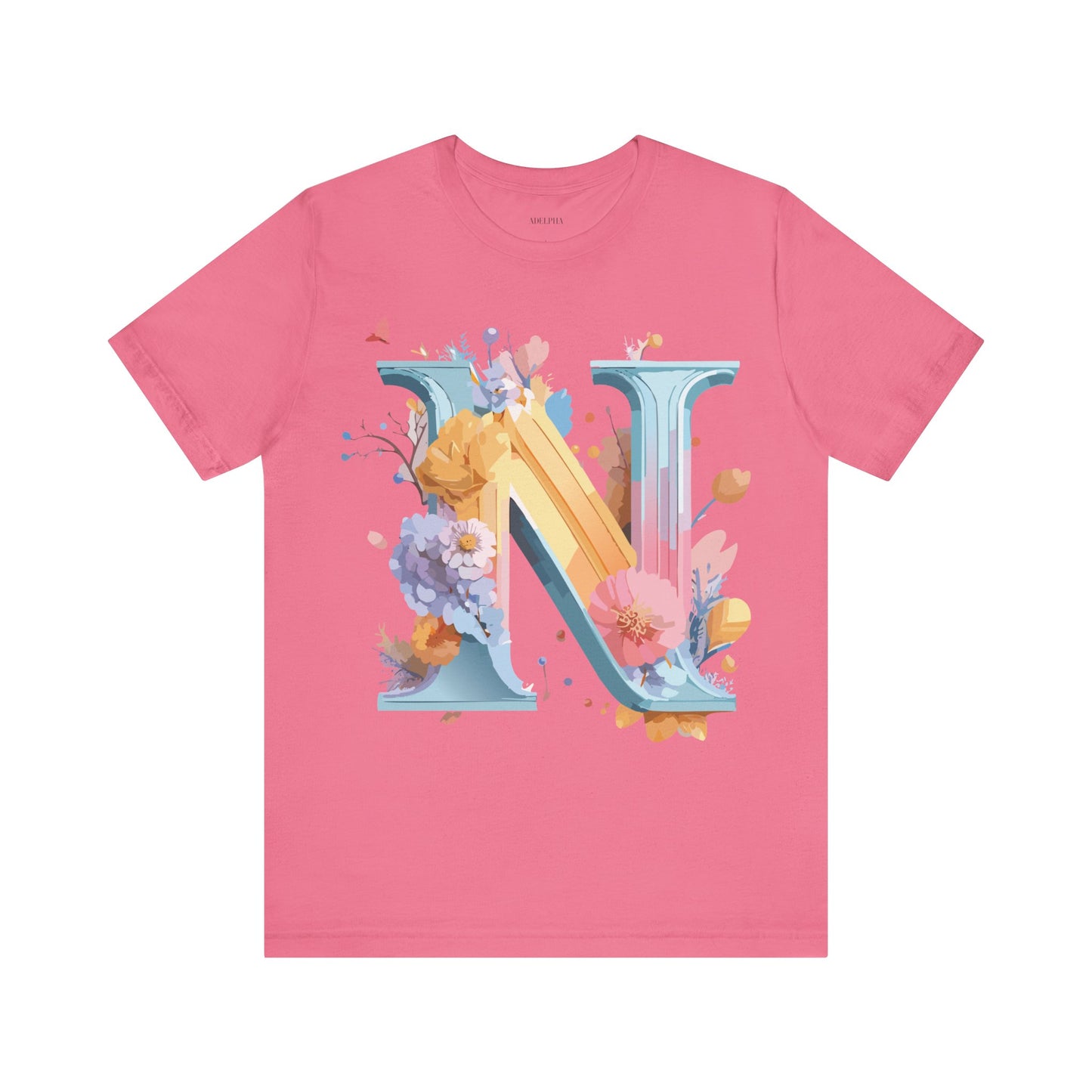 Natural Cotton Tee Shirt - Letters Collection - N Printify