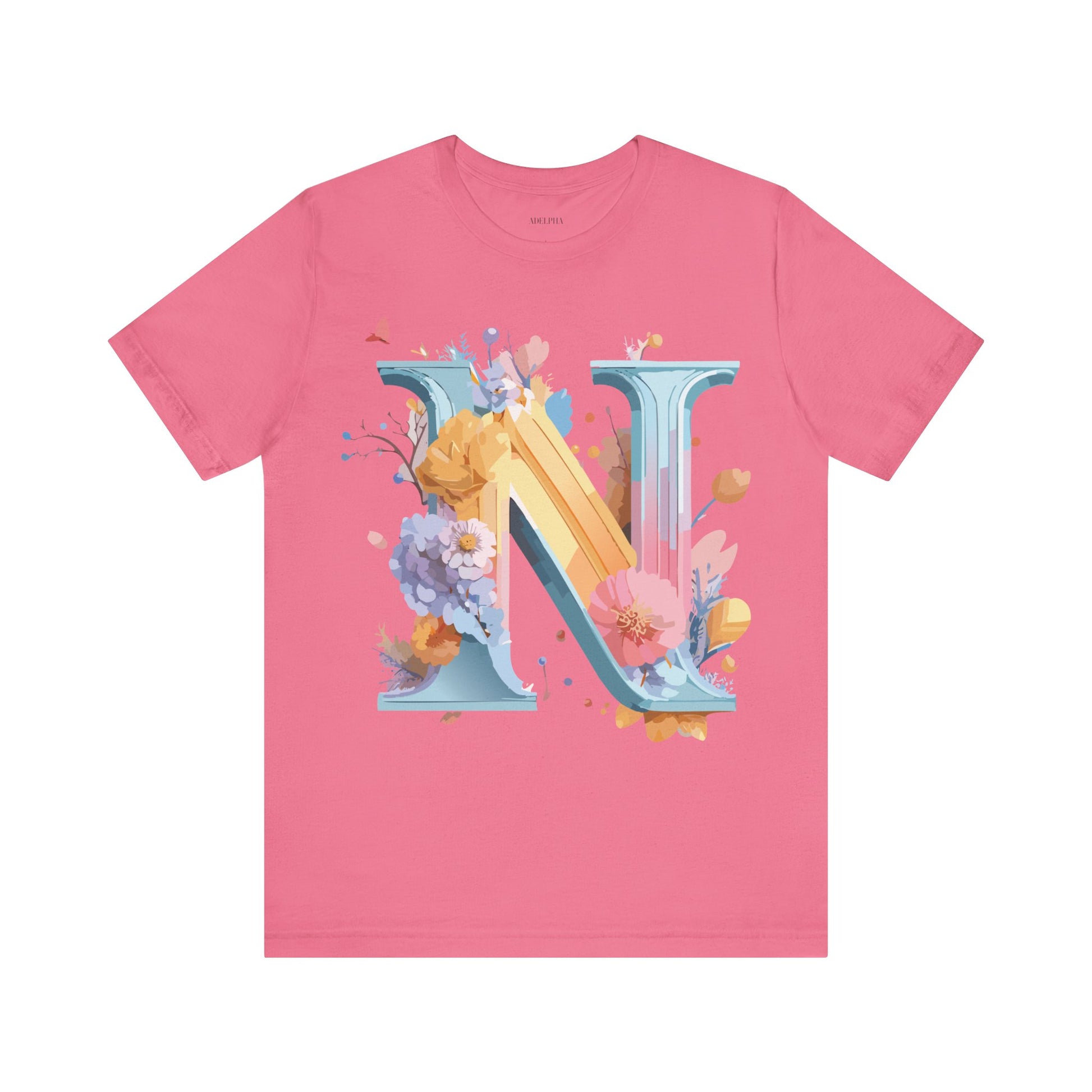 Natural Cotton Tee Shirt - Letters Collection - N Printify