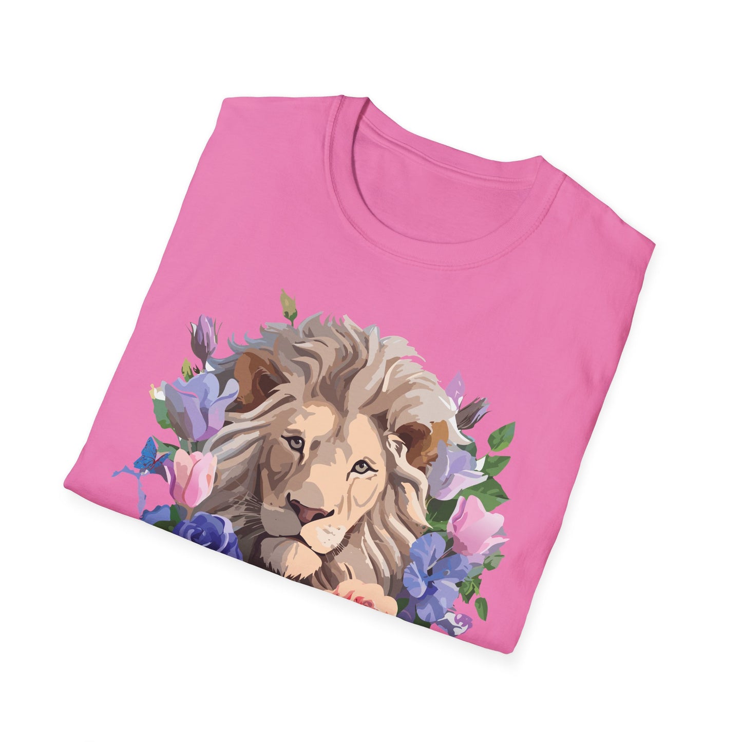 Lion Shirt, Shirt with Lion, Floral Lion Tee, Shirt with Animals