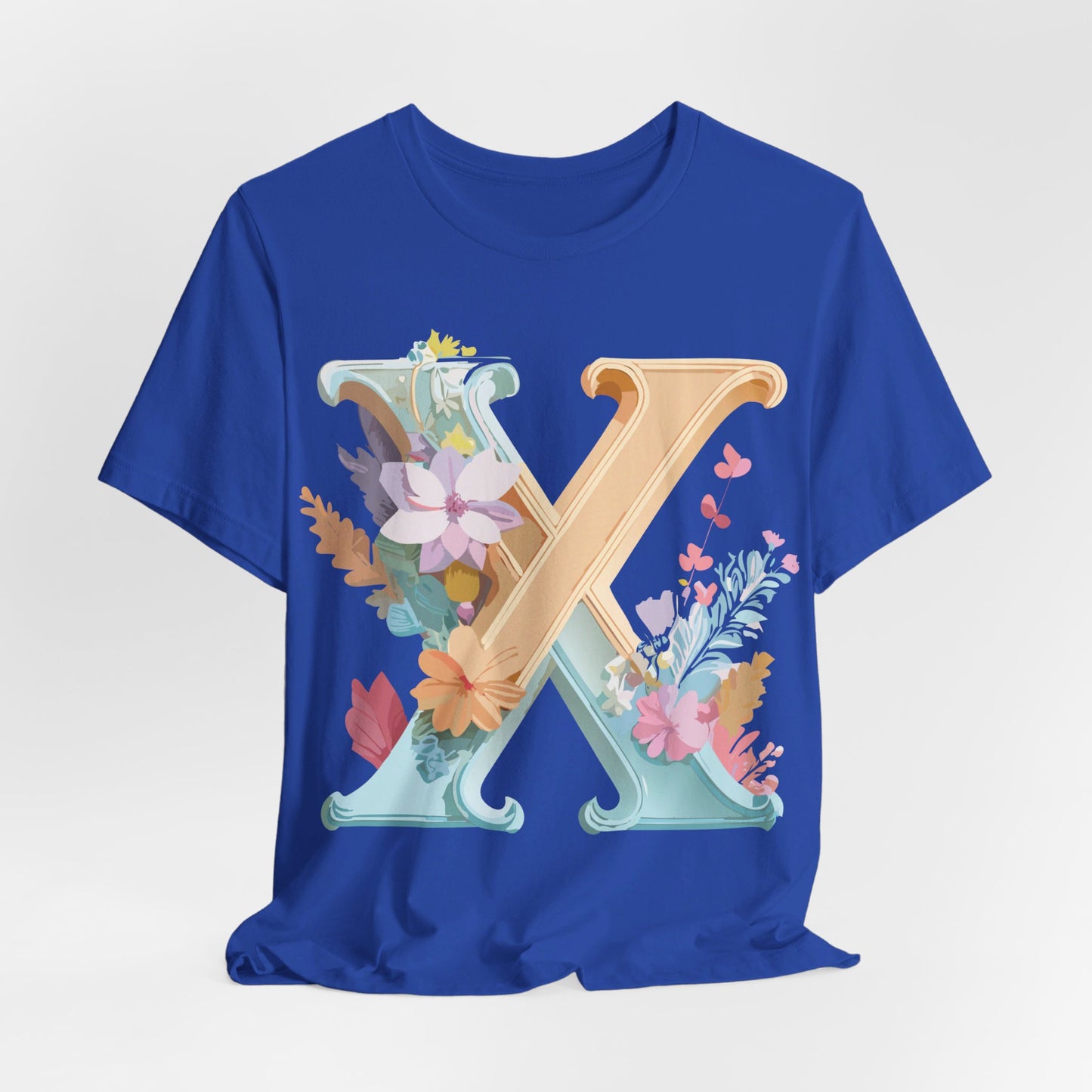 Natural Cotton Tee Shirt - Letters Collection - X Printify