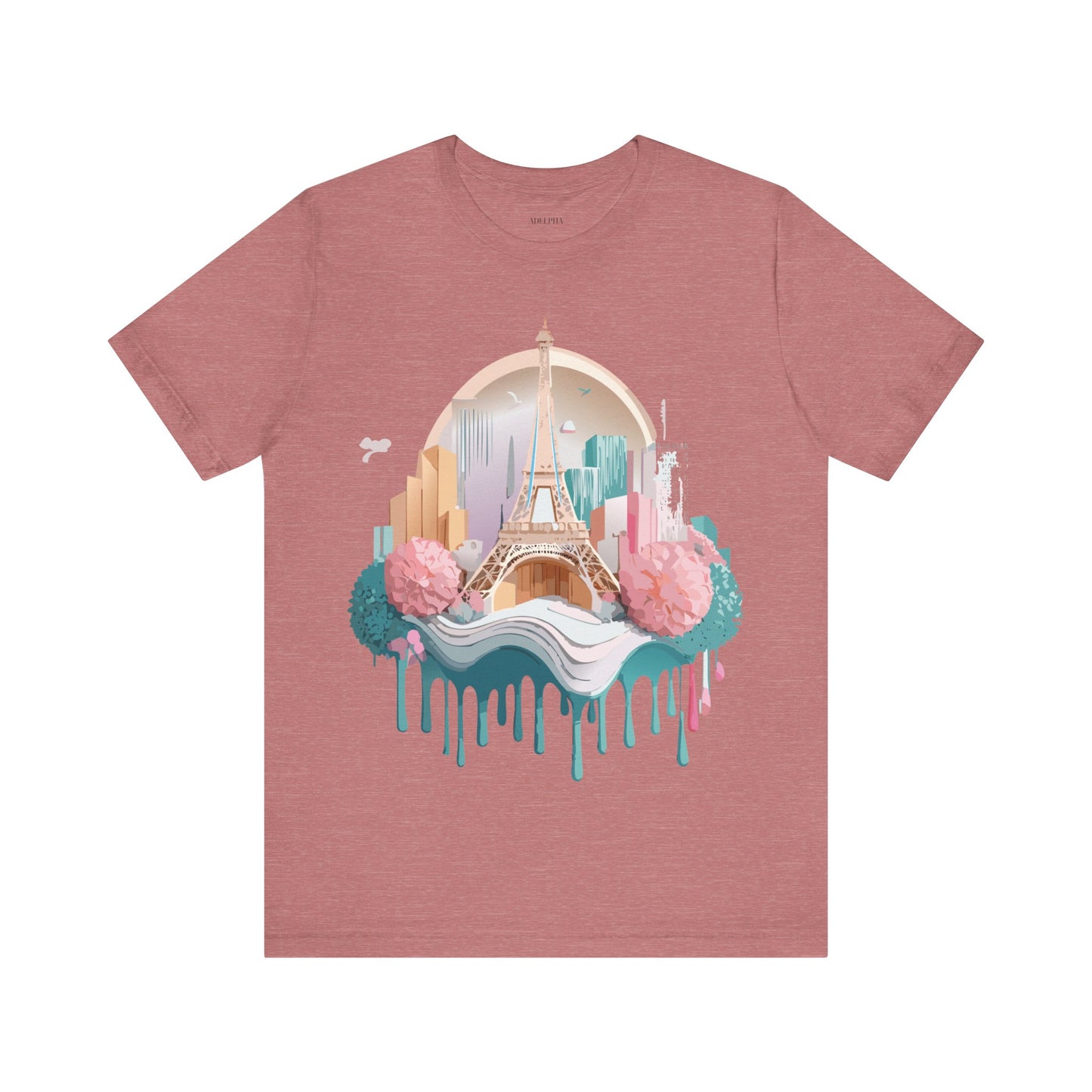 Natural Cotton Tee Shirt - Beautiful Places Collection - Paris Printify