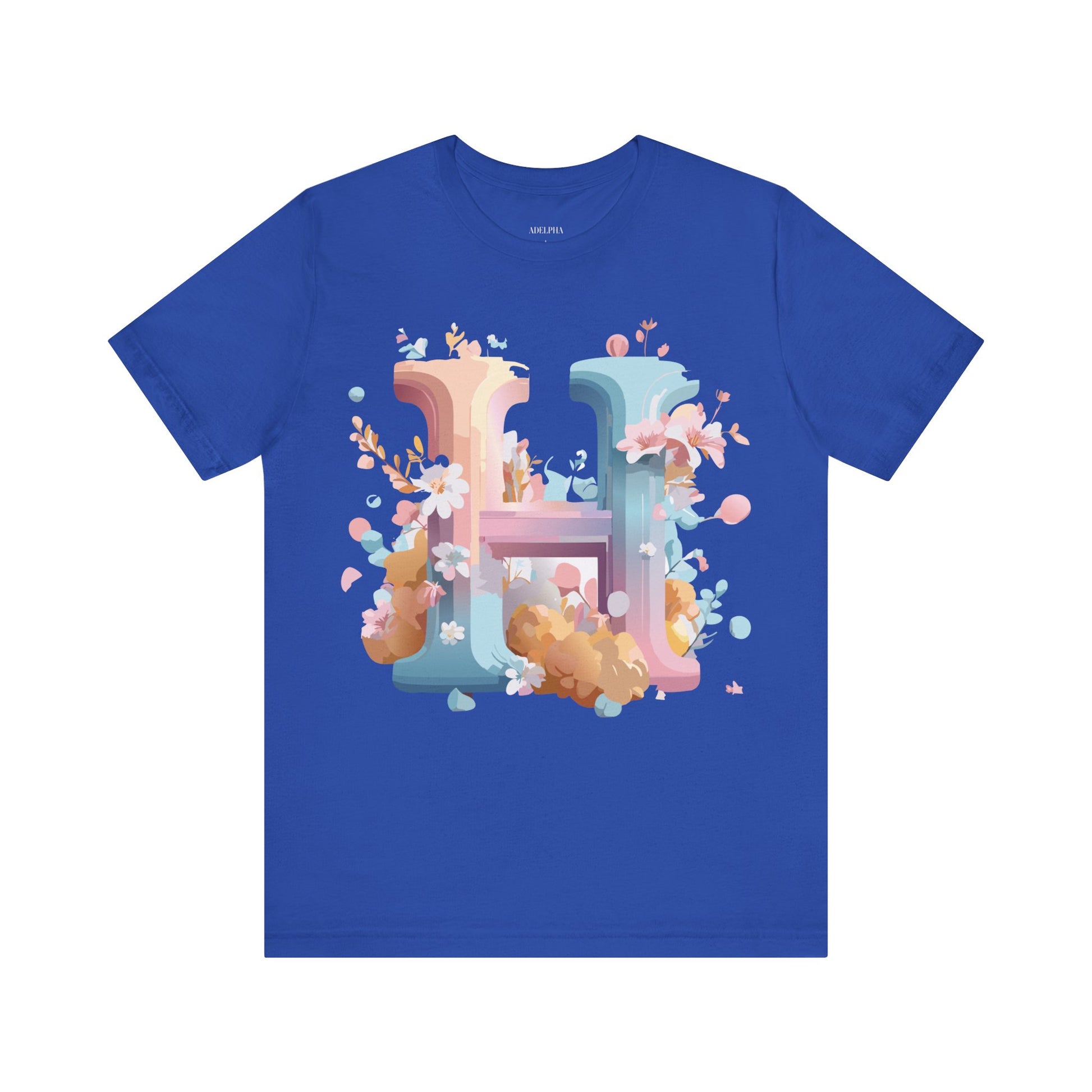 Natural Cotton Tee Shirt - Letters Collection - H Printify