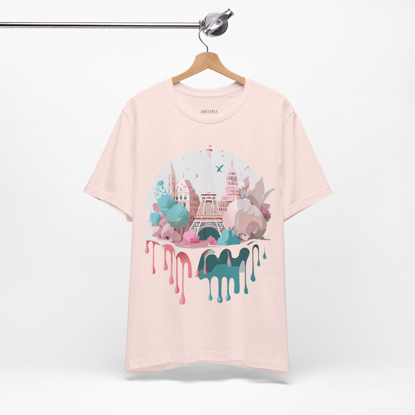 Natural Cotton Tee Shirt - Beautiful Places Collection - Paris Printify