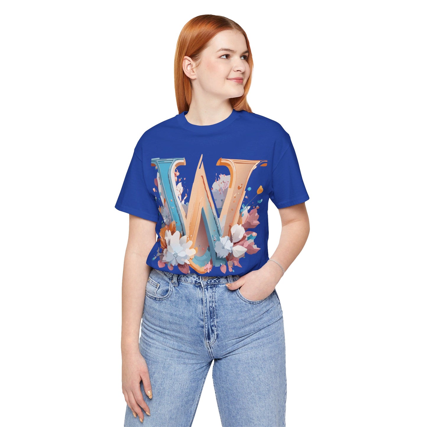 Natural Cotton Tee Shirt - Letters Collection - W Printify