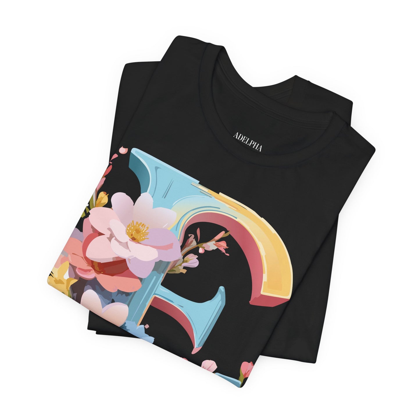 Natural Cotton Tee Shirt - Letters Collection - E Printify