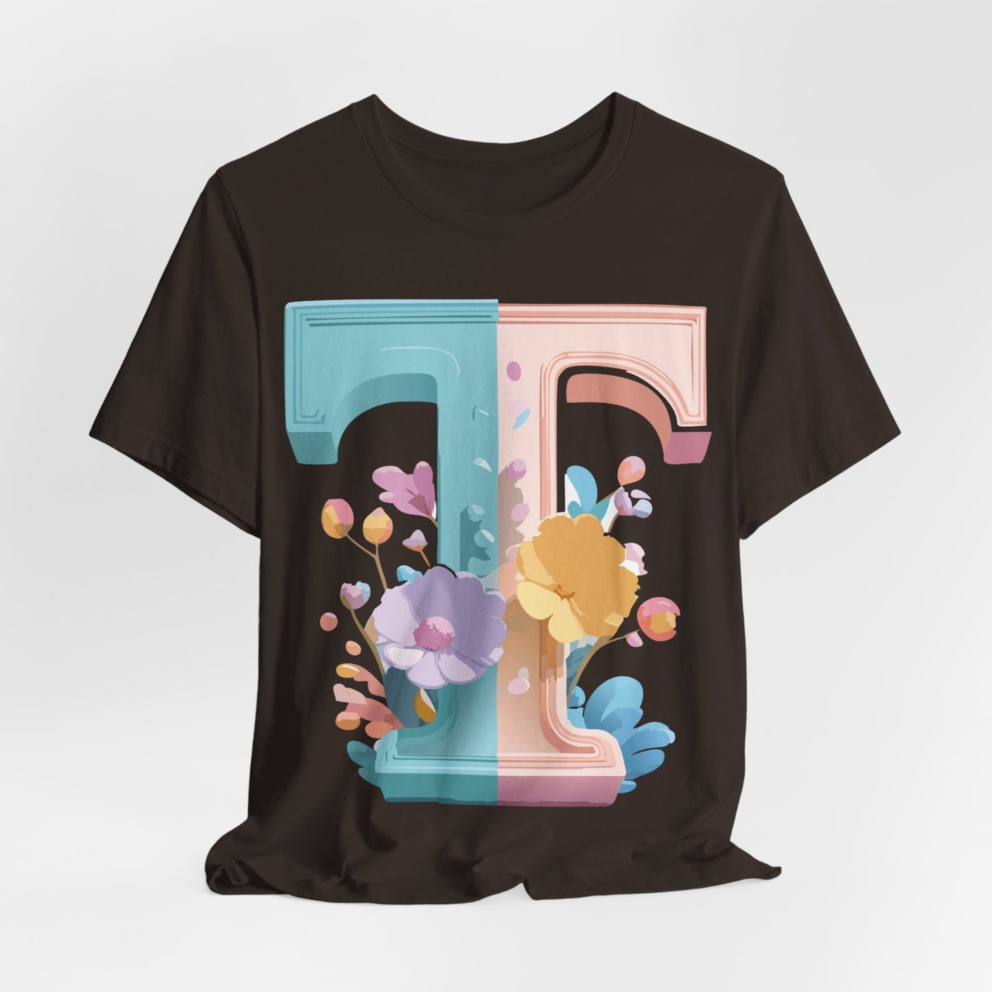 Natural Cotton Tee Shirt - Letters Collection - T Printify