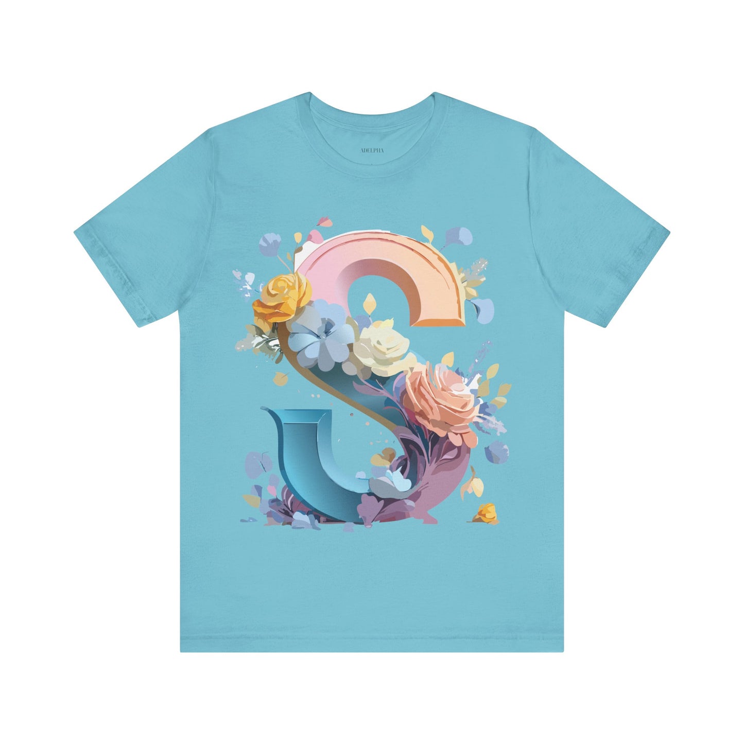 Natural Cotton Tee Shirt - Letters Collection - S Printify