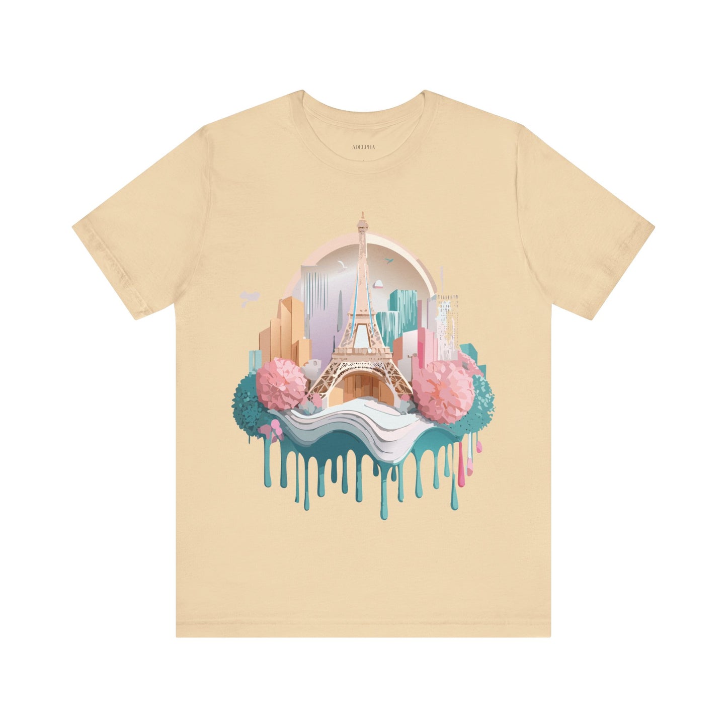 Natural Cotton Tee Shirt - Beautiful Places Collection - Paris Printify