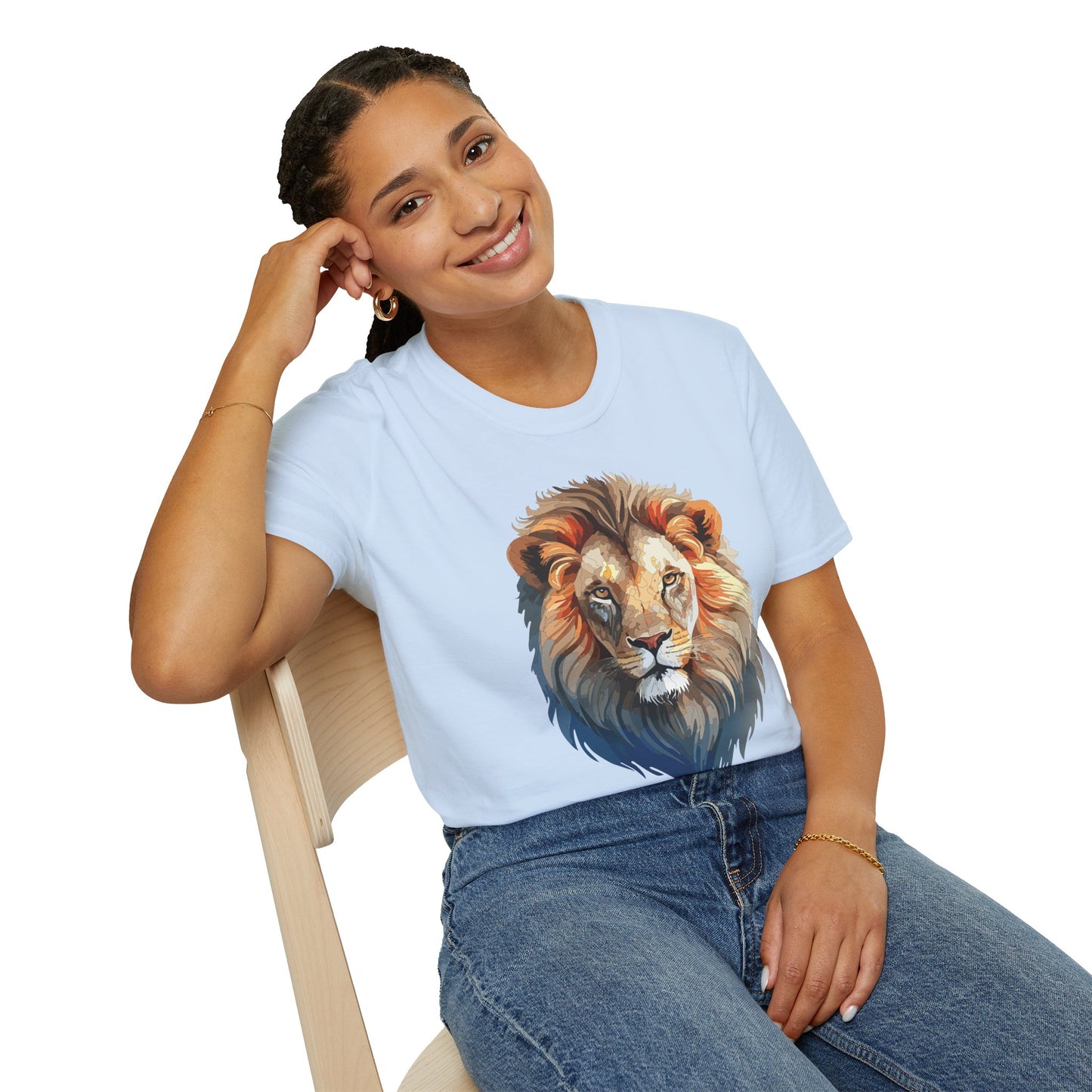 Lion Shirt, Shirt with Lion, Floral Lion Tee, Shirt with Animals
