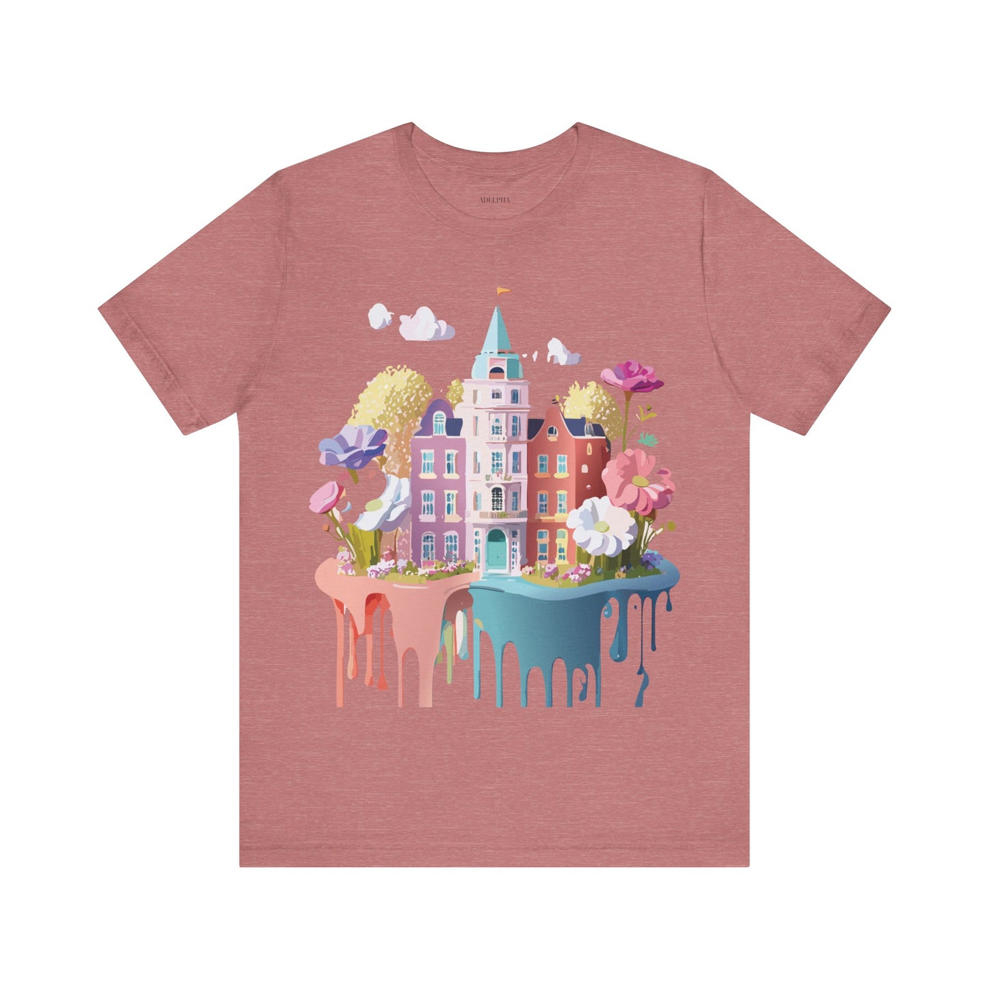Natural Cotton Tee Shirt - Beautiful Places Collection - Amsterdam Printify
