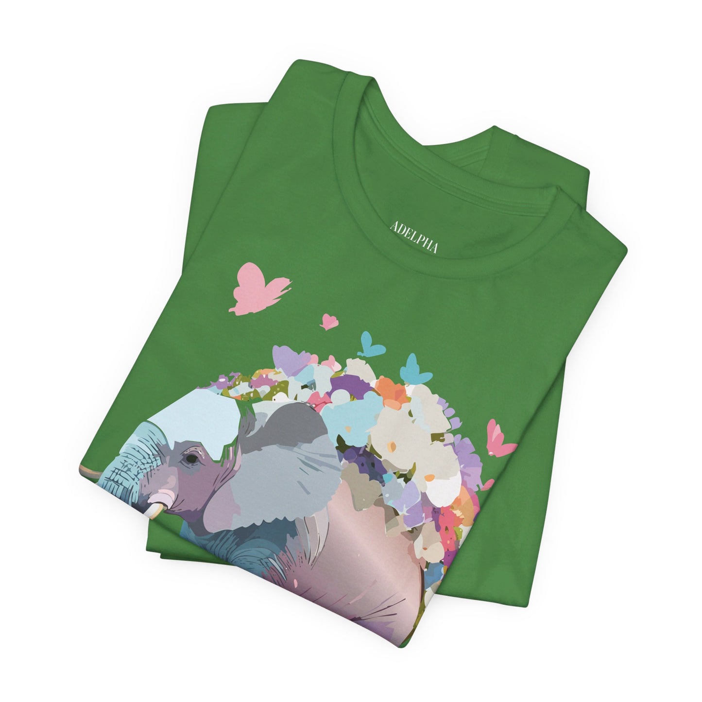 Natural Cotton Tee Shirt with Elephant Printify