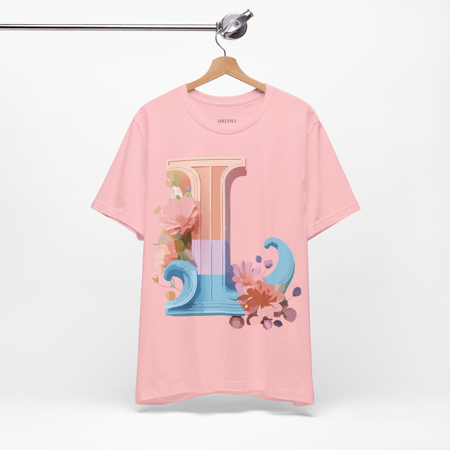 Natural Cotton Tee Shirt - Letters Collection - L Printify