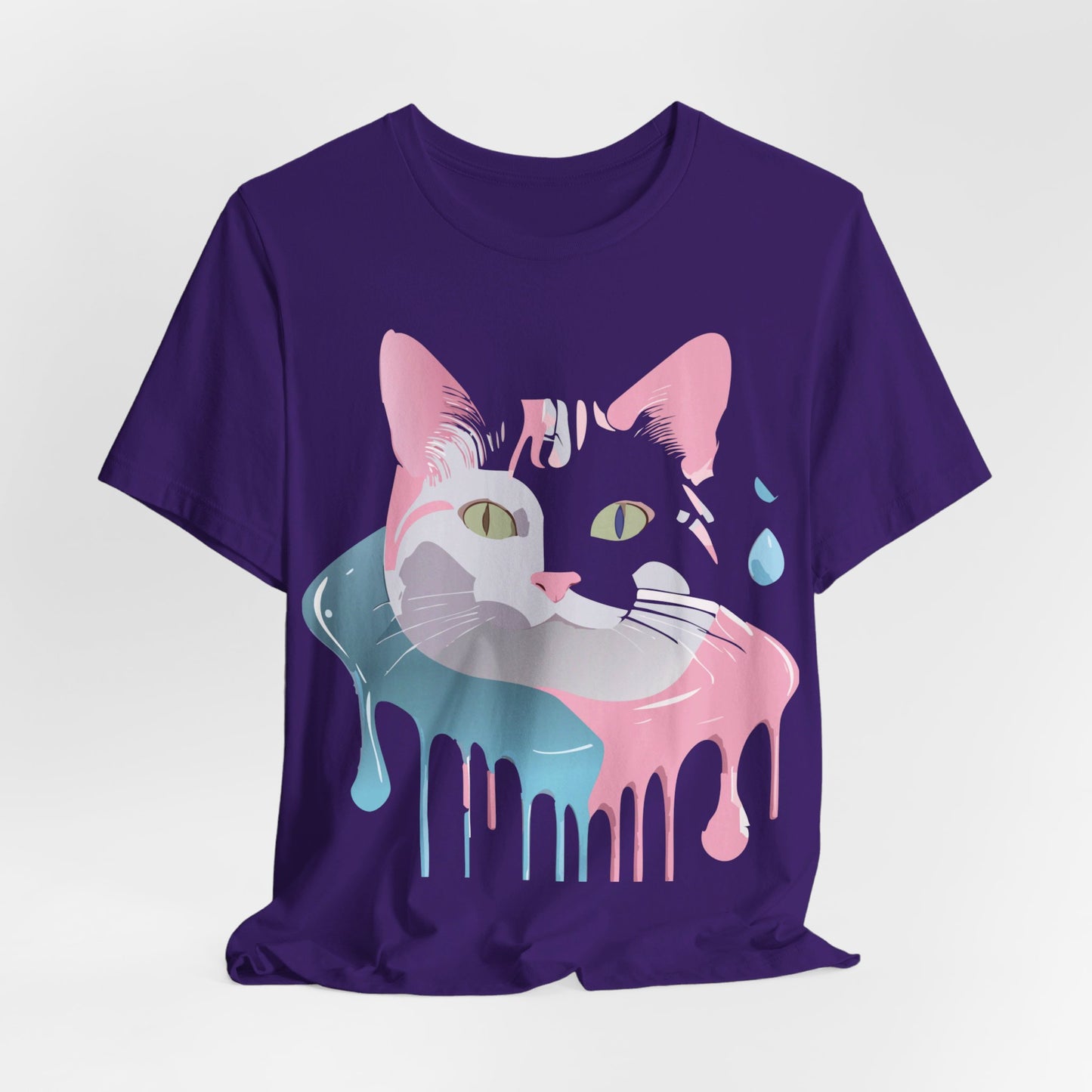 Natural Cotton Tee Shirt with Cat Printify
