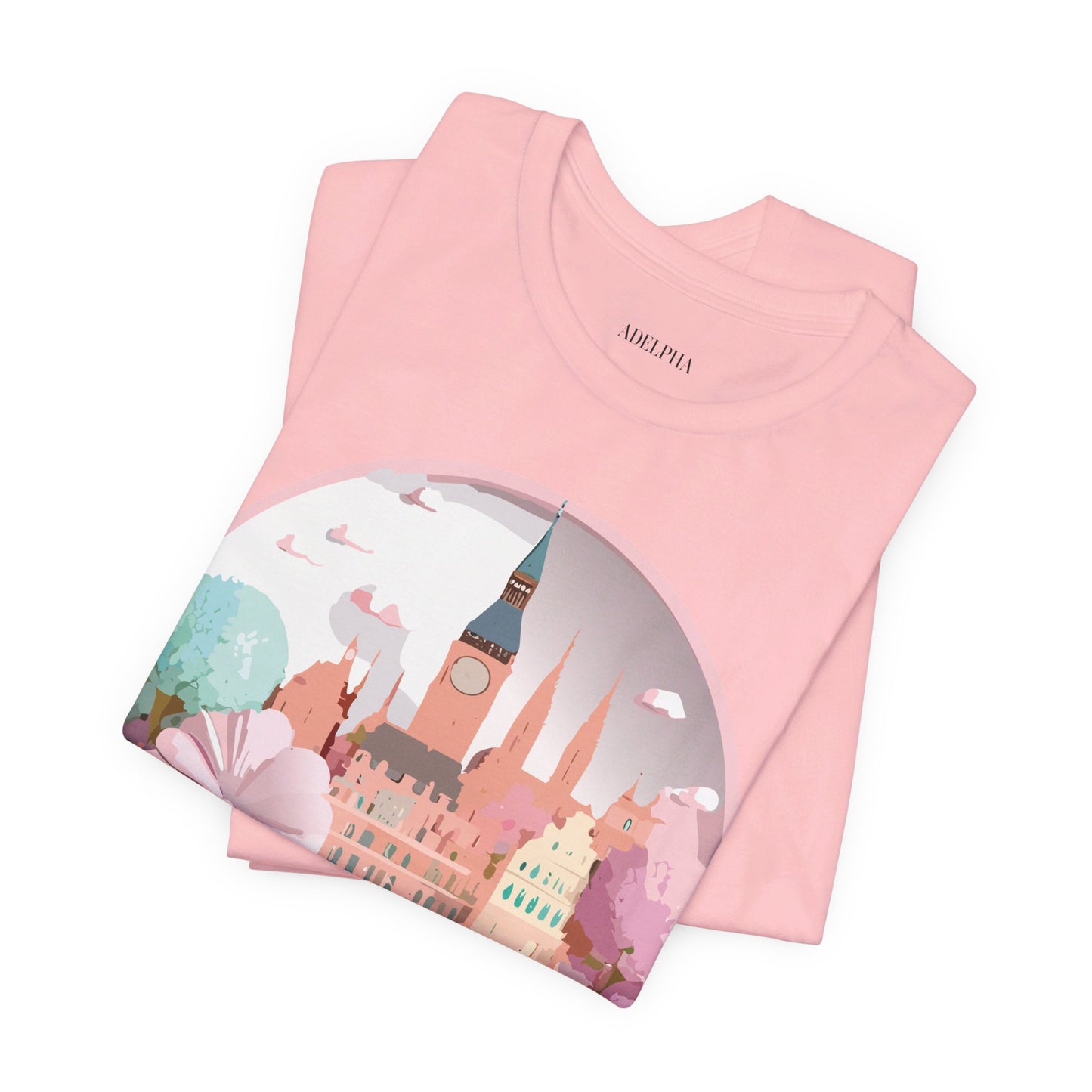 Natural Cotton Tee Shirt - Beautiful Places Collection - Prague Printify