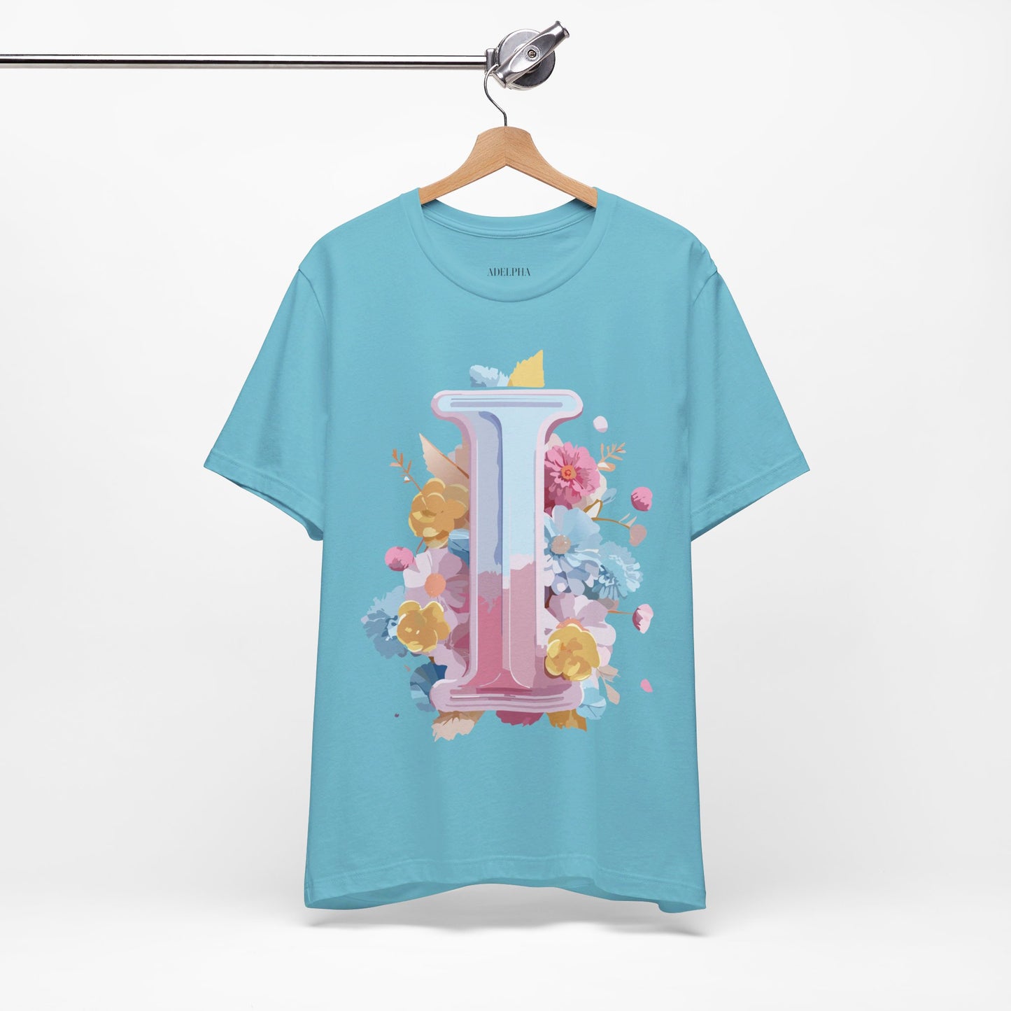 Natural Cotton Tee Shirt - Letters Collection - I Printify